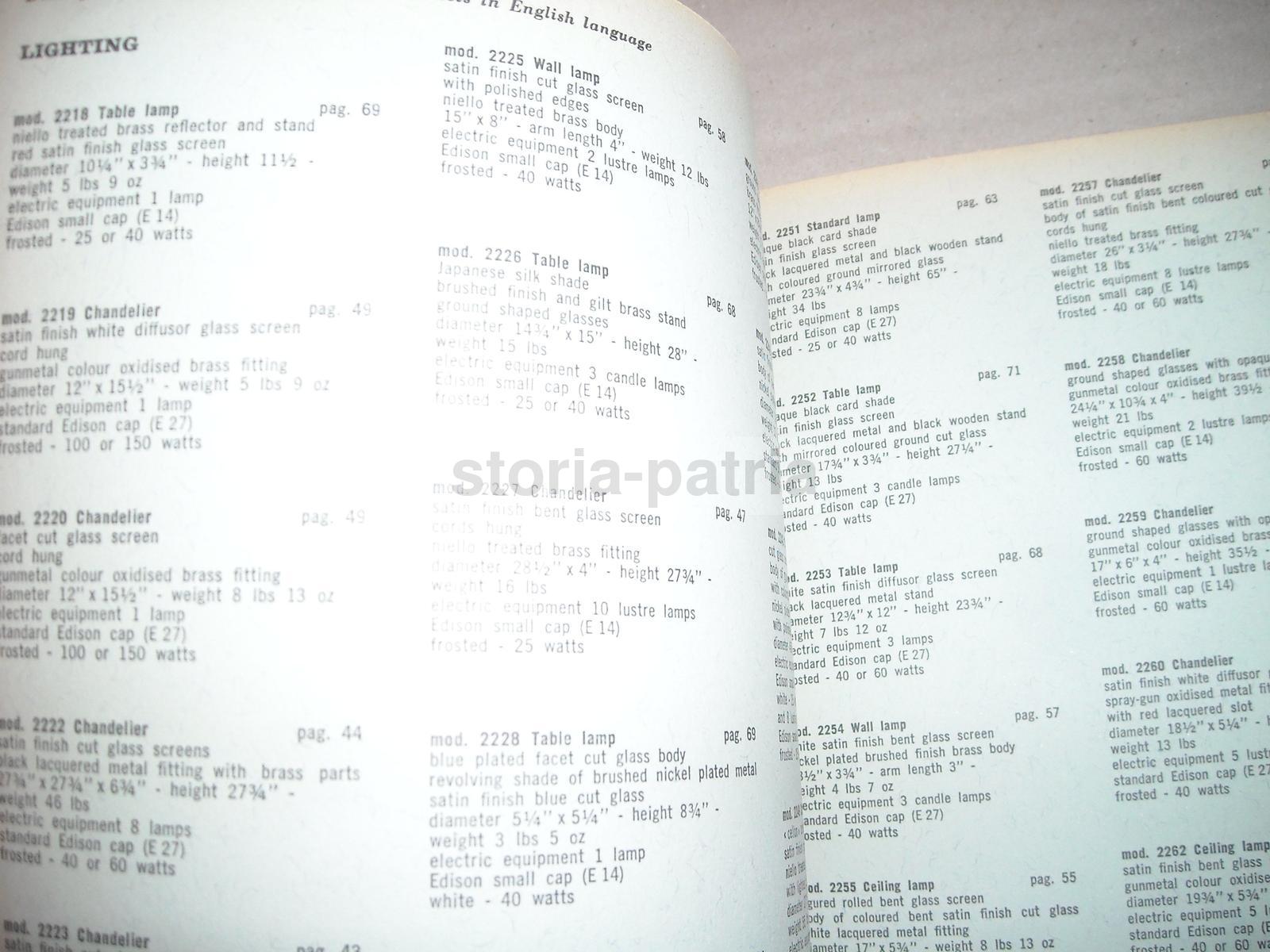 Arte Vetraria, Vetro, Vetri Artistici, Lampade, Cristalli, Fontana Arte, Raro Catalogo immagine 18