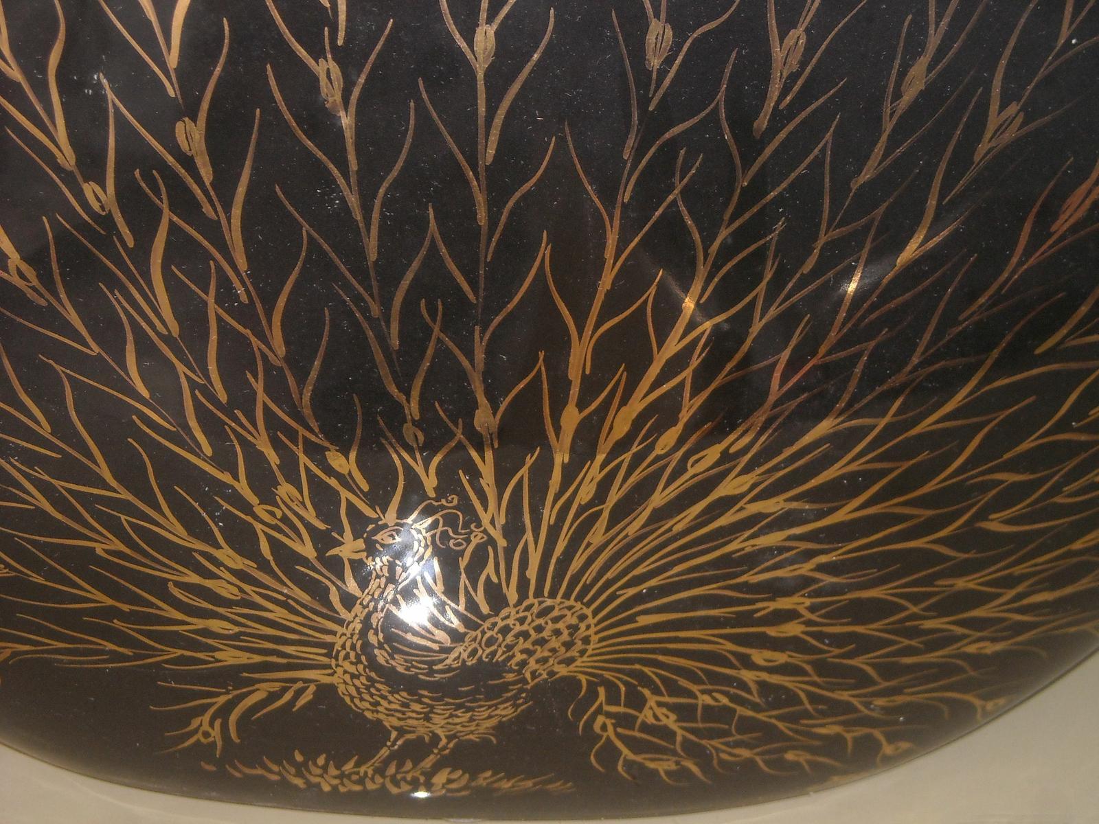 Bella Decorativa Lampada Da Tavolo, Decoro Con Pavone, Ceramica Dipinta, Afrodite immagine 2