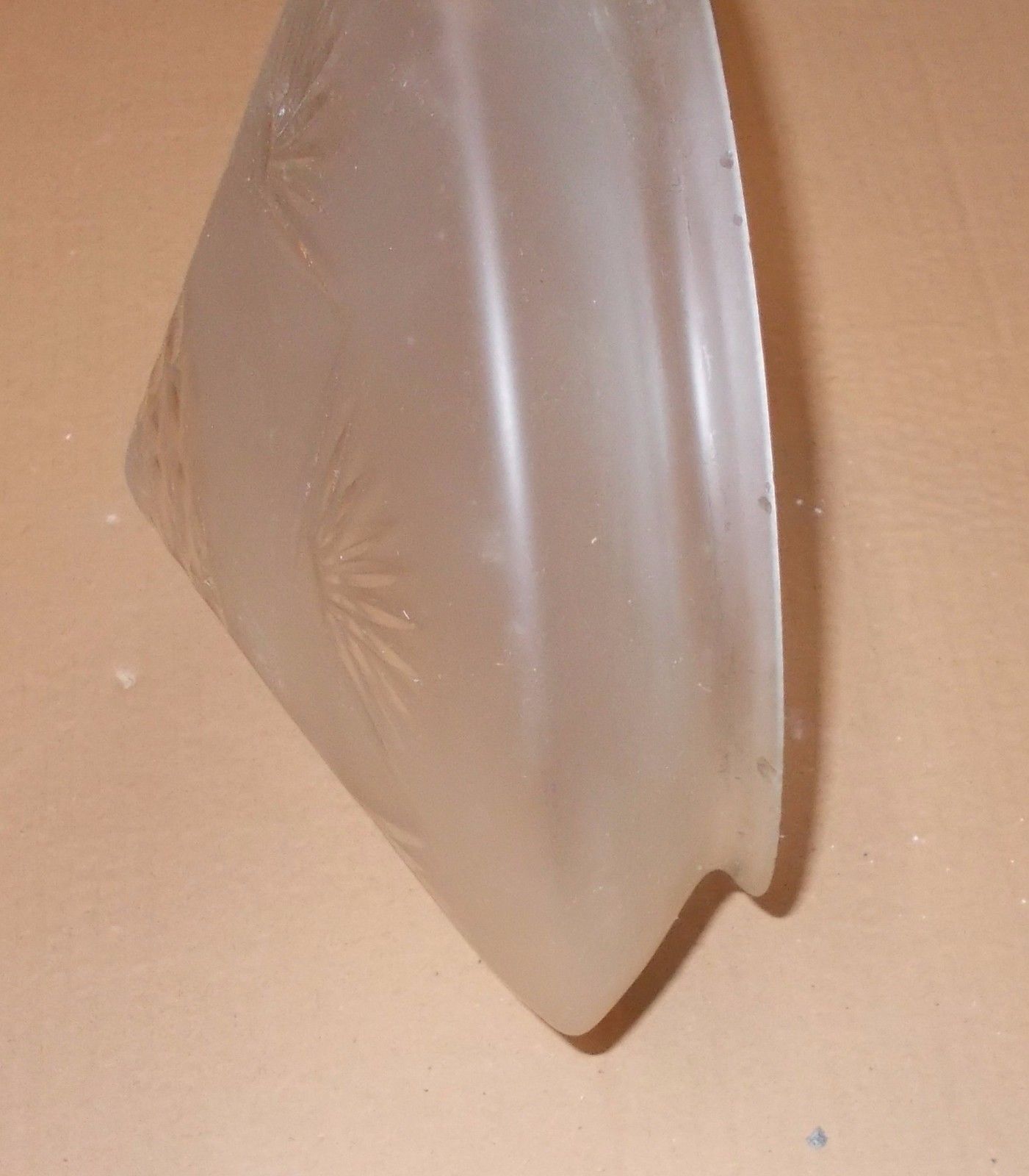 Coppa In Vetro Decorato O Inciso, Molto Decorativa, Utile Per Lampada O Lampadario immagine 3