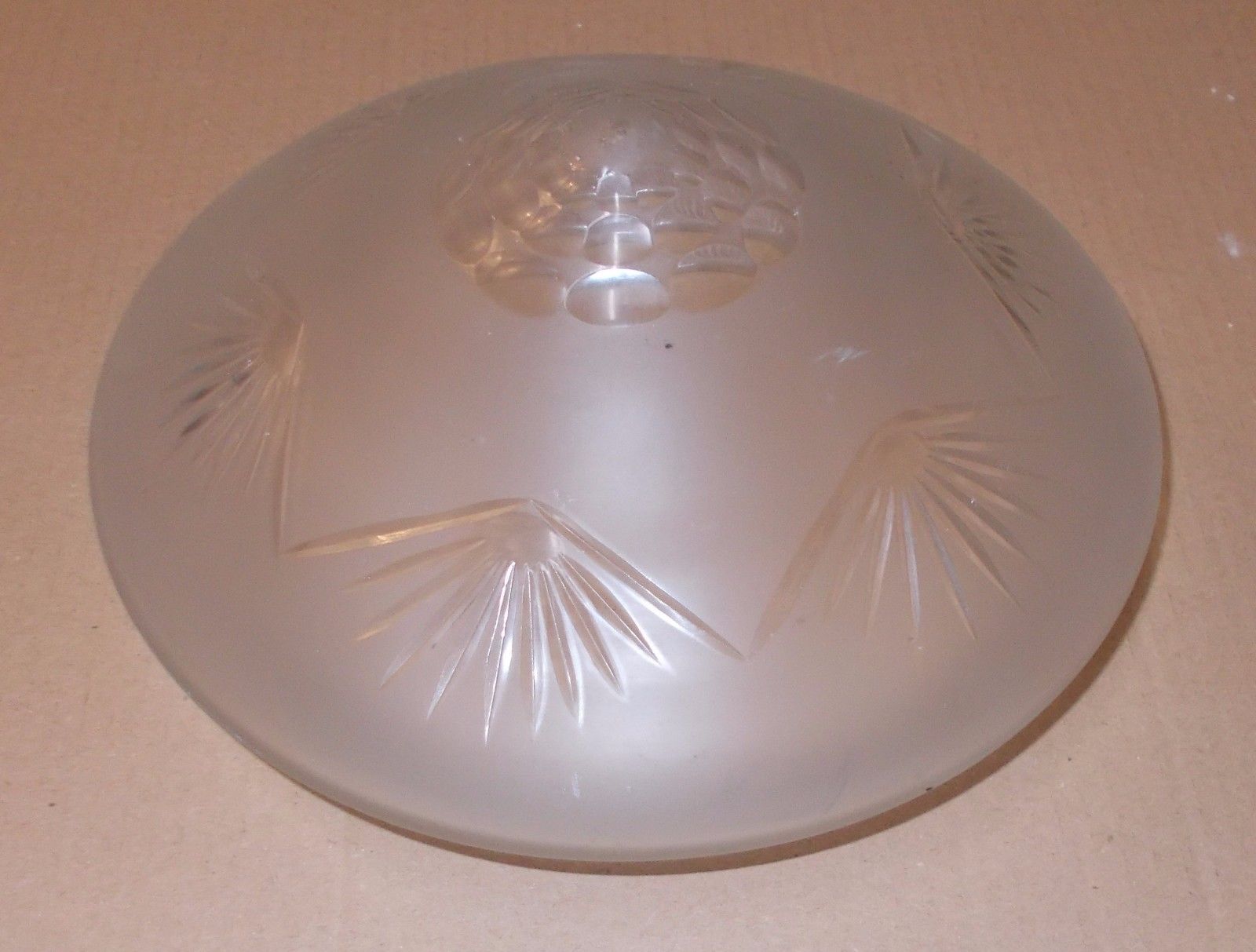 Coppa In Vetro Decorato O Inciso, Molto Decorativa, Utile Per Lampada O Lampadario immagine 4