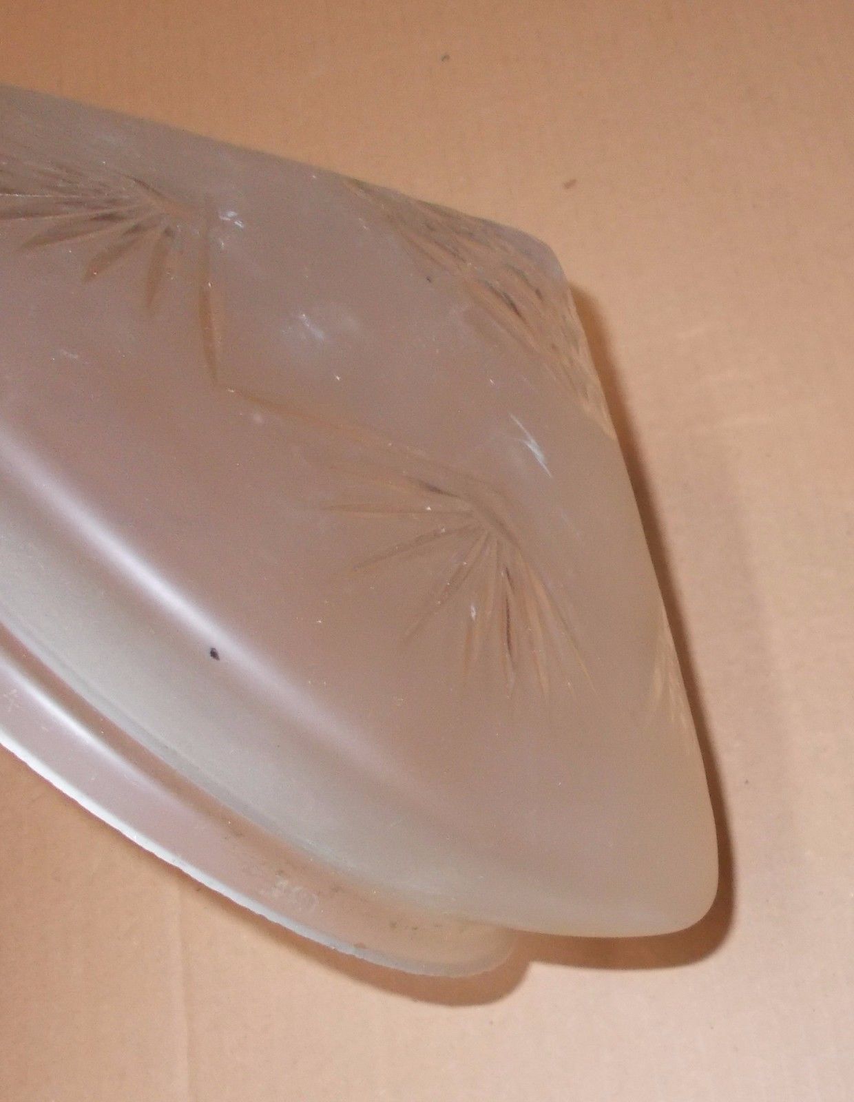 Coppa In Vetro Decorato O Inciso, Molto Decorativa, Utile Per Lampada O Lampadario immagine 5