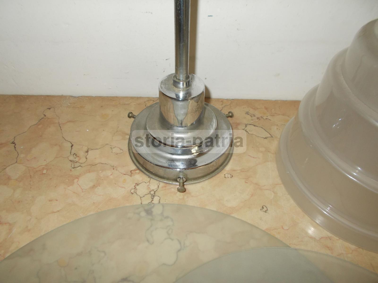 Design, Arti Decorative Del 900, Lampadario d'Epoca, Con Vetri, Era Kalff, Vintage immagine 6