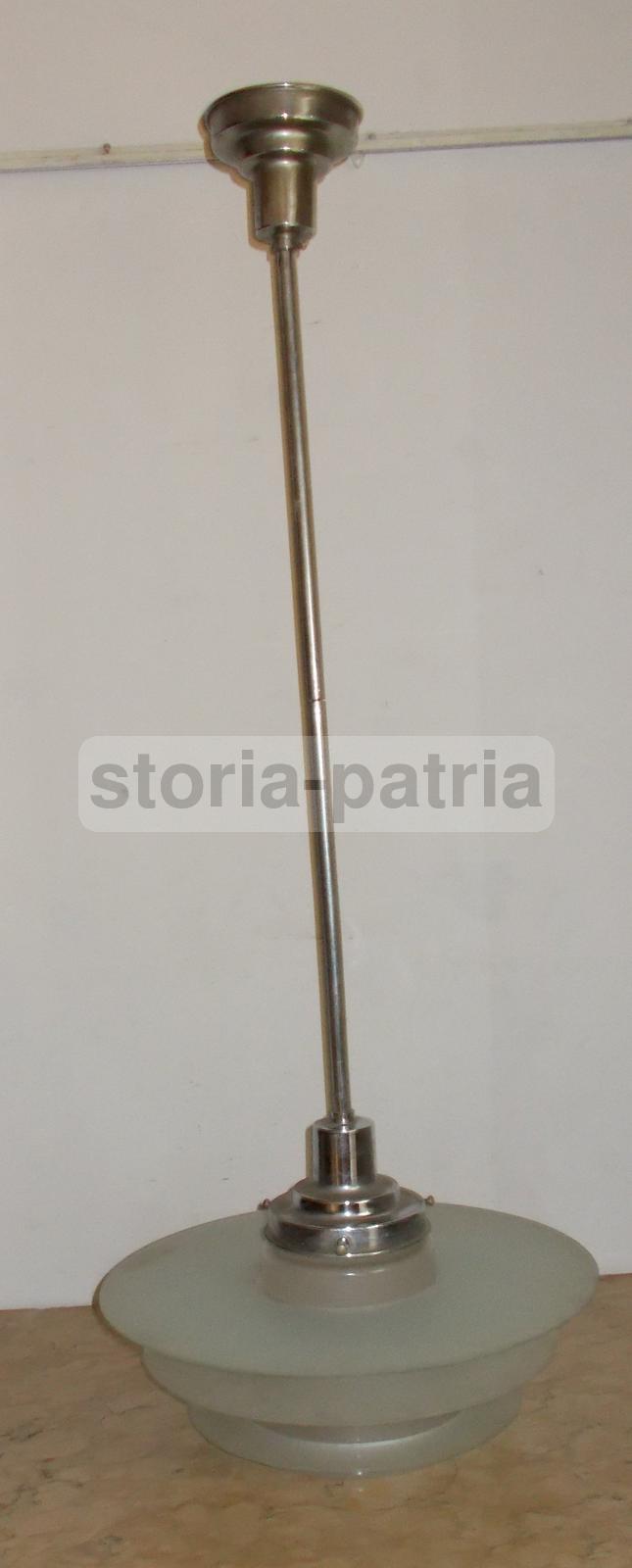 Design, Arti Decorative Del 900, Lampadario d'Epoca, Con Vetri, Era Kalff, Vintage immagine 11