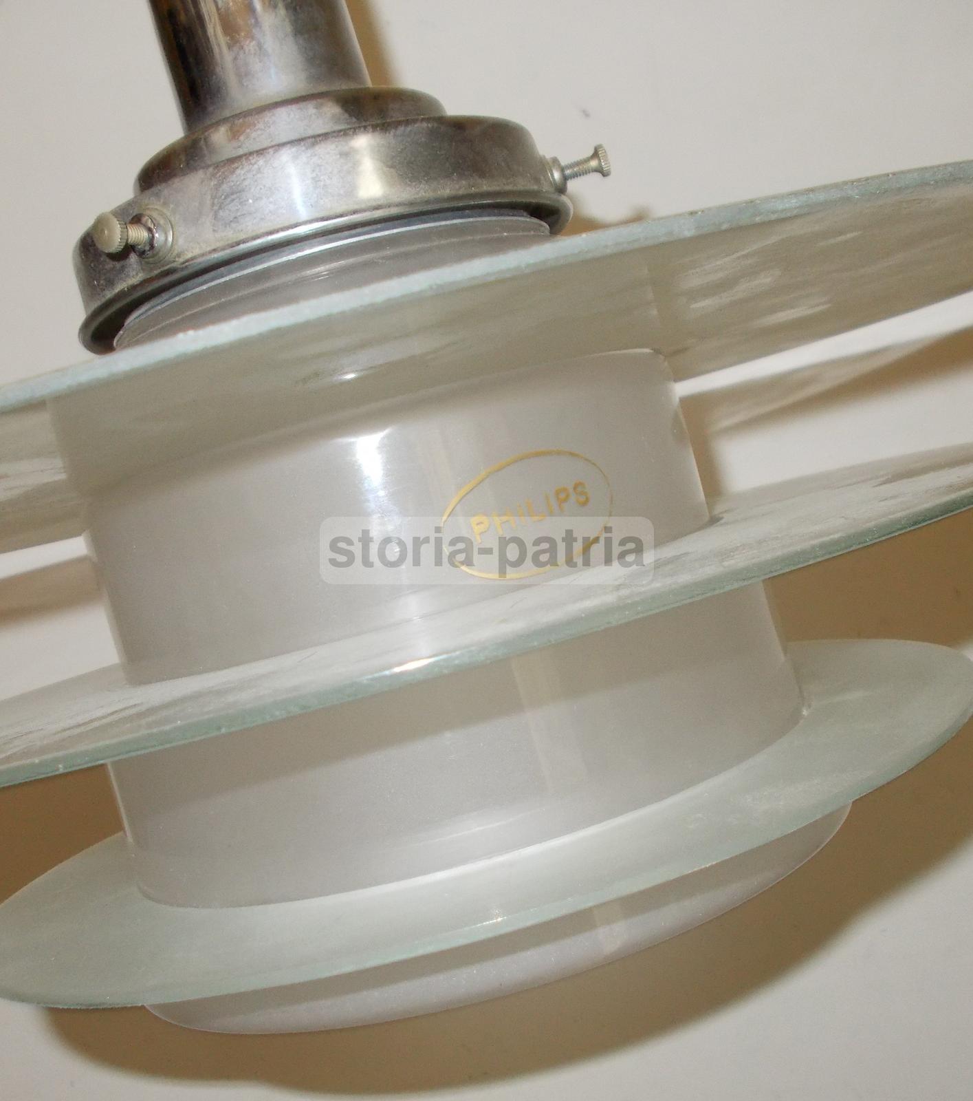 Design, Arti Decorative Del 900, Lampadario d'Epoca, Con Vetri, Era Kalff, Vintage immagine 18