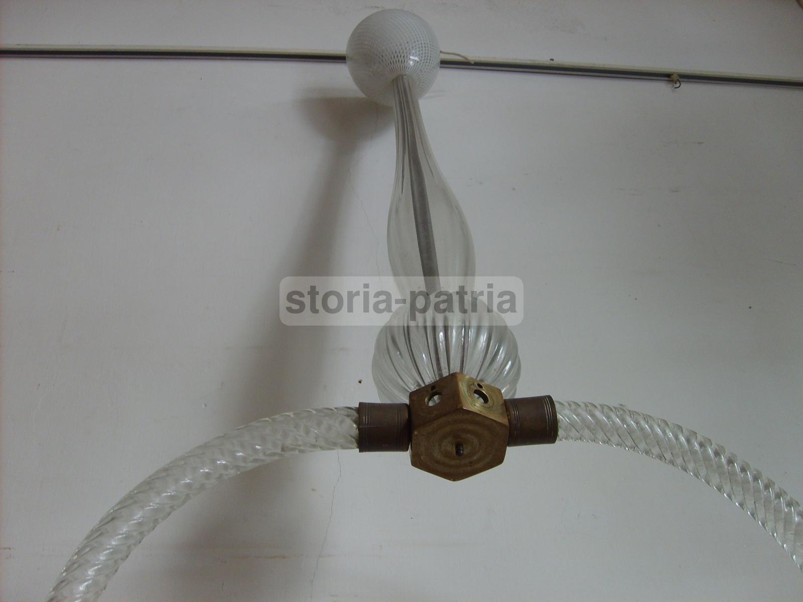 Design, Modernariato, Lampadario Sospensione, Decorativo Complemento Darredo, Vetro immagine 9