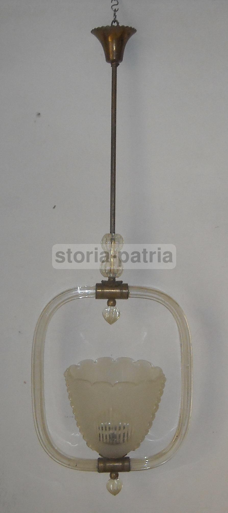 Design, Modernariato, Vetro, Lampadario Sospensione, Decorativo Complemento Darredo immagine 1