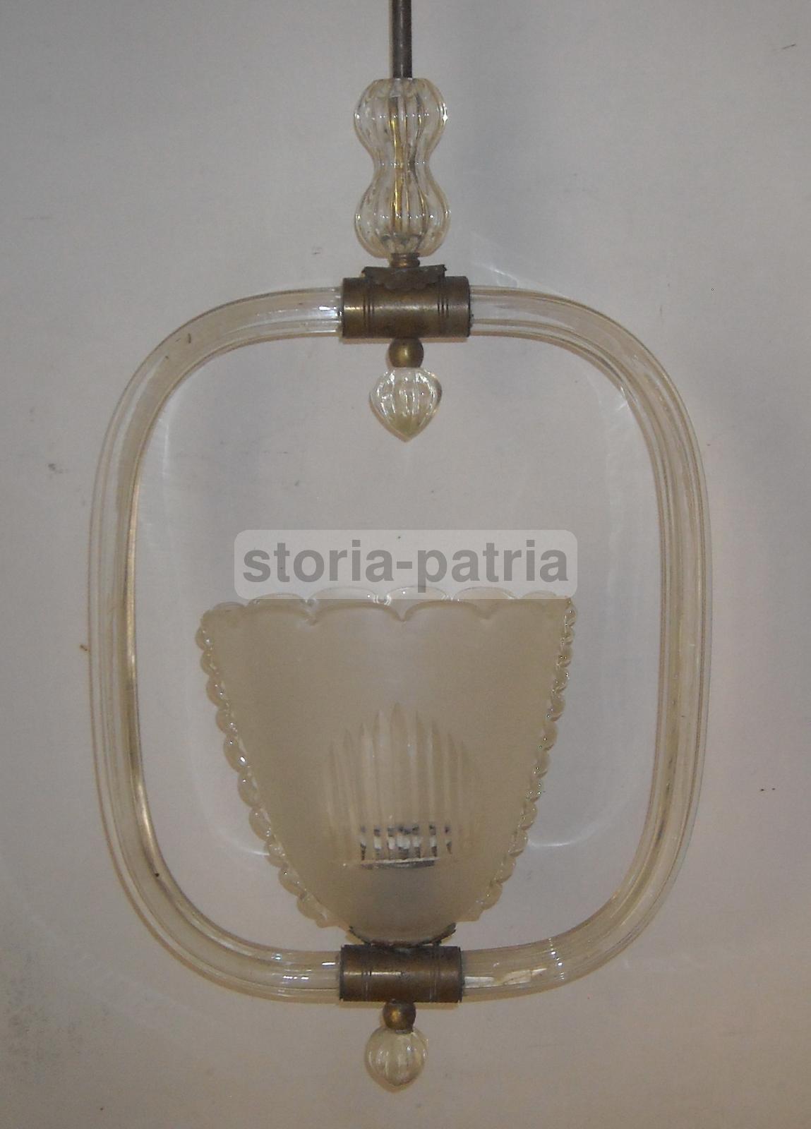 Design, Modernariato, Vetro, Lampadario Sospensione, Decorativo Complemento Darredo immagine 4