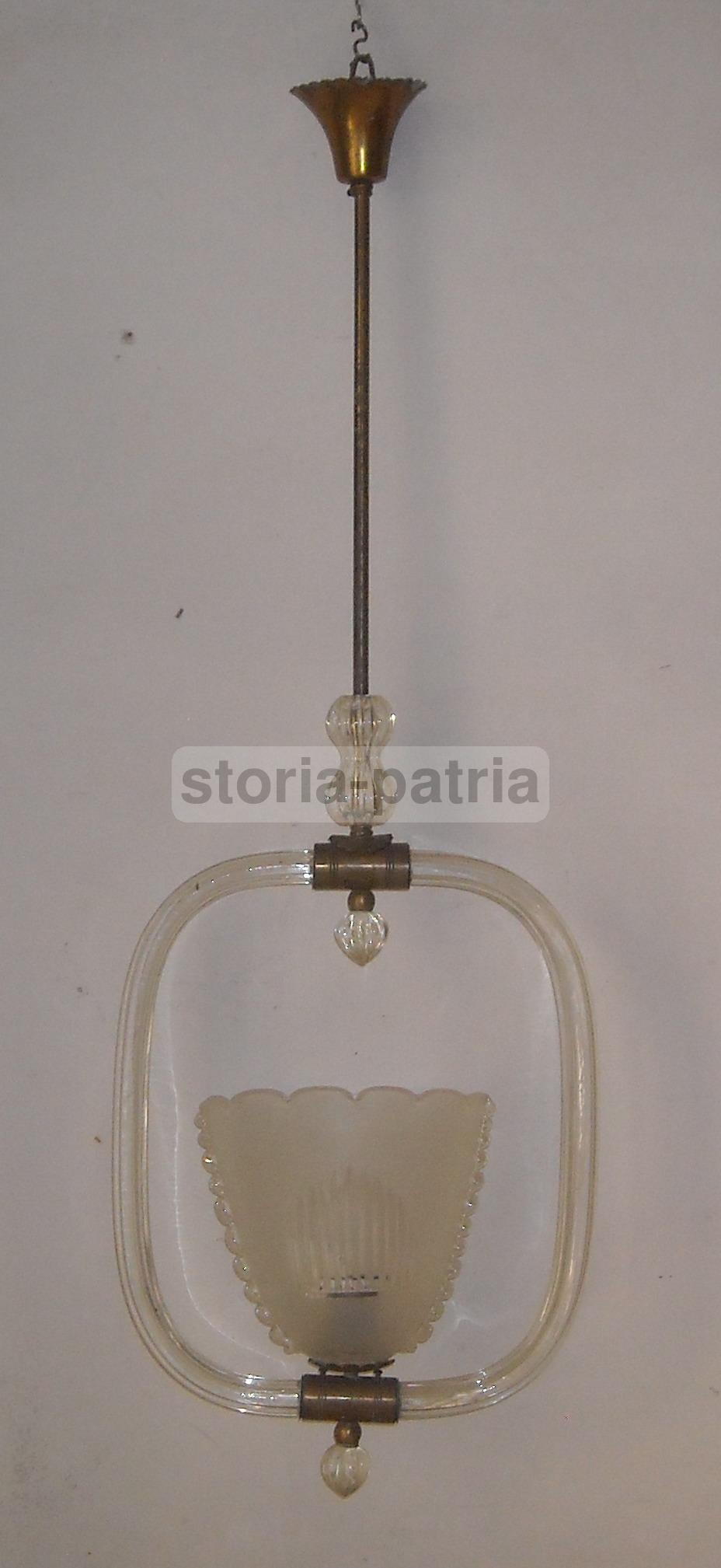 Design, Modernariato, Vetro, Lampadario Sospensione, Decorativo Complemento Darredo immagine 5