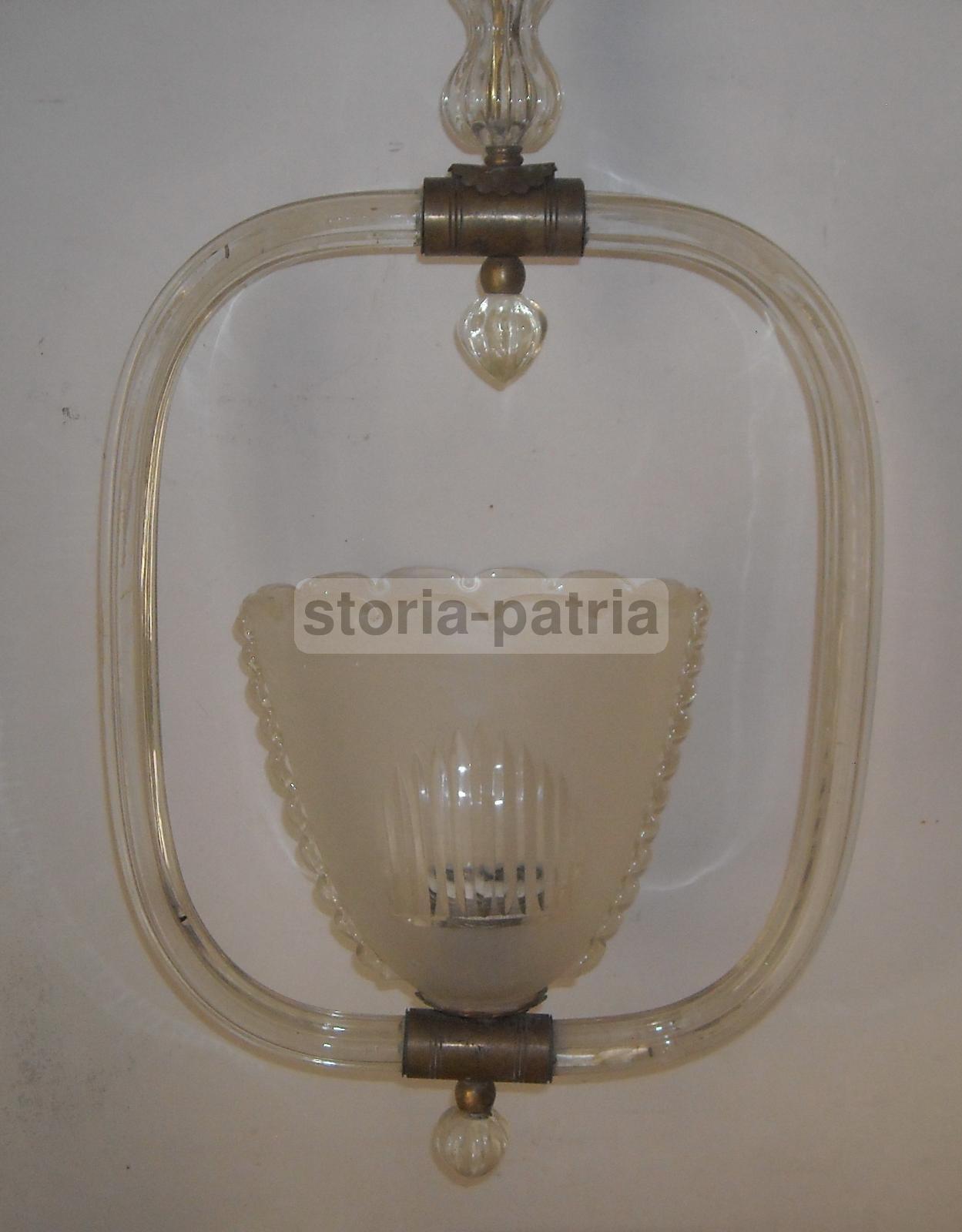 Design, Modernariato, Vetro, Lampadario Sospensione, Decorativo Complemento Darredo immagine 7
