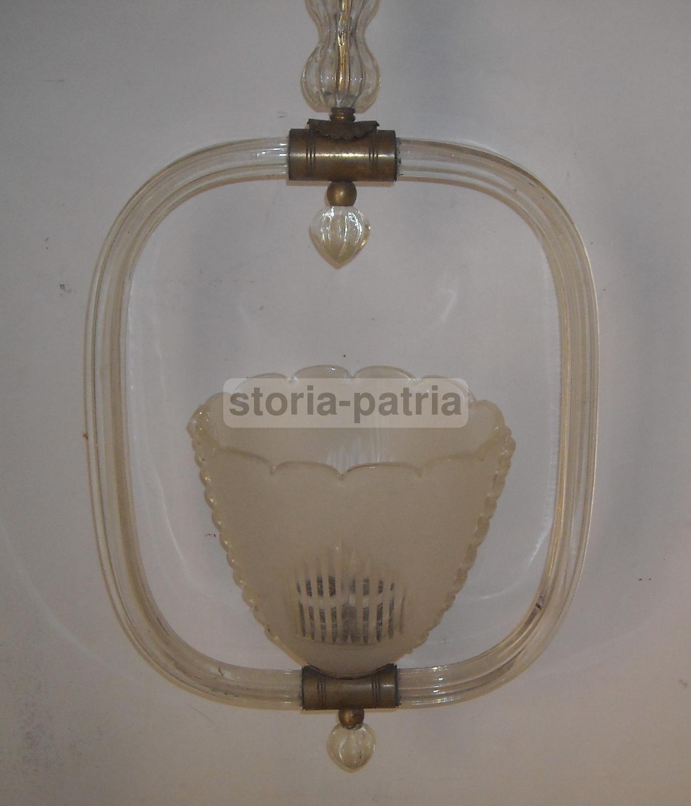 Design, Modernariato, Vetro, Lampadario Sospensione, Decorativo Complemento Darredo immagine 9