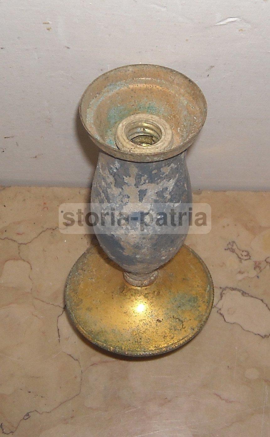 Inusuale Decorativo Portalampada, Pregevole Laccatura E Doratura, Utile Accessorio immagine 3