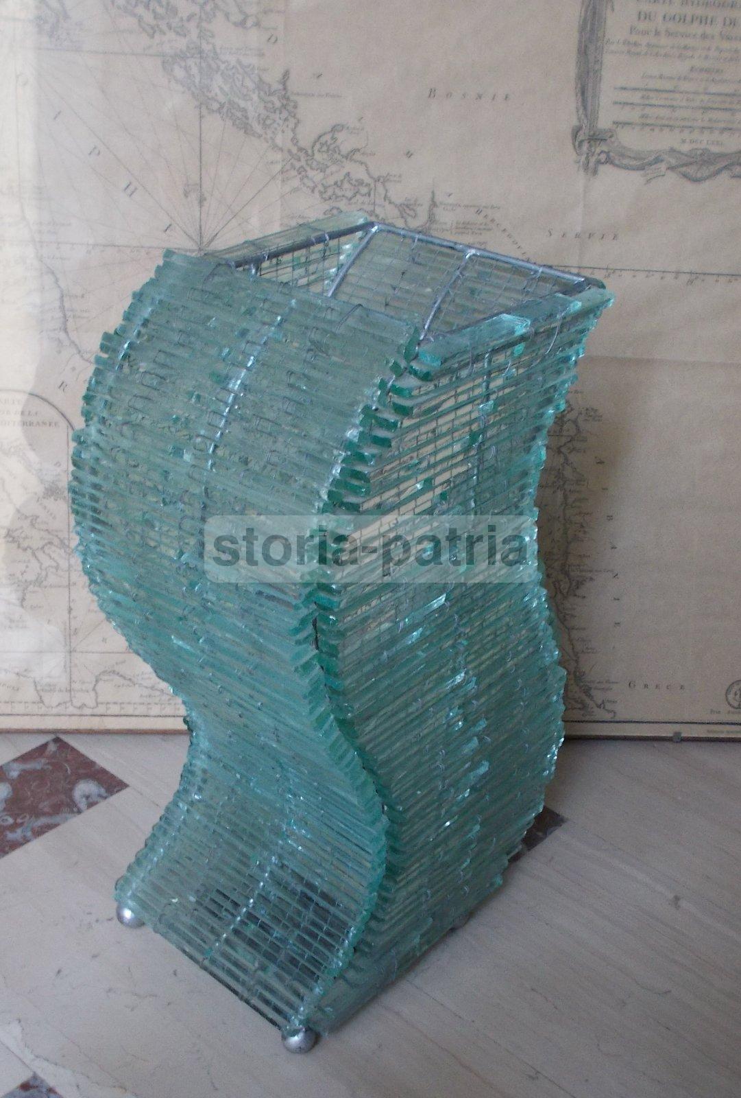 Modernariato, Design, Arti Decorative, Lampada, Inusuale Assemblaggio Di Vetri, Utile immagine 3