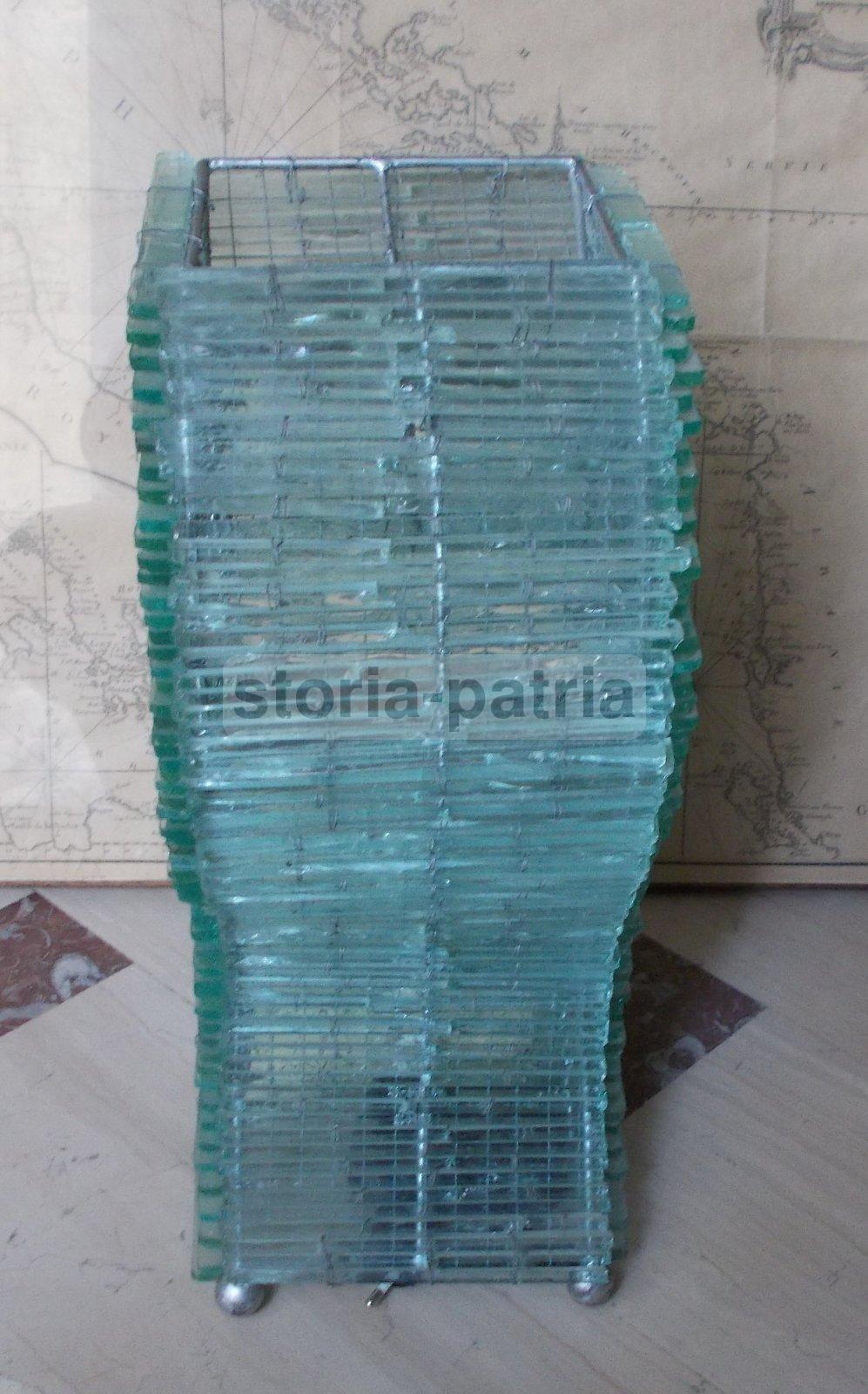 Modernariato, Design, Arti Decorative, Lampada, Inusuale Assemblaggio Di Vetri, Utile immagine 4