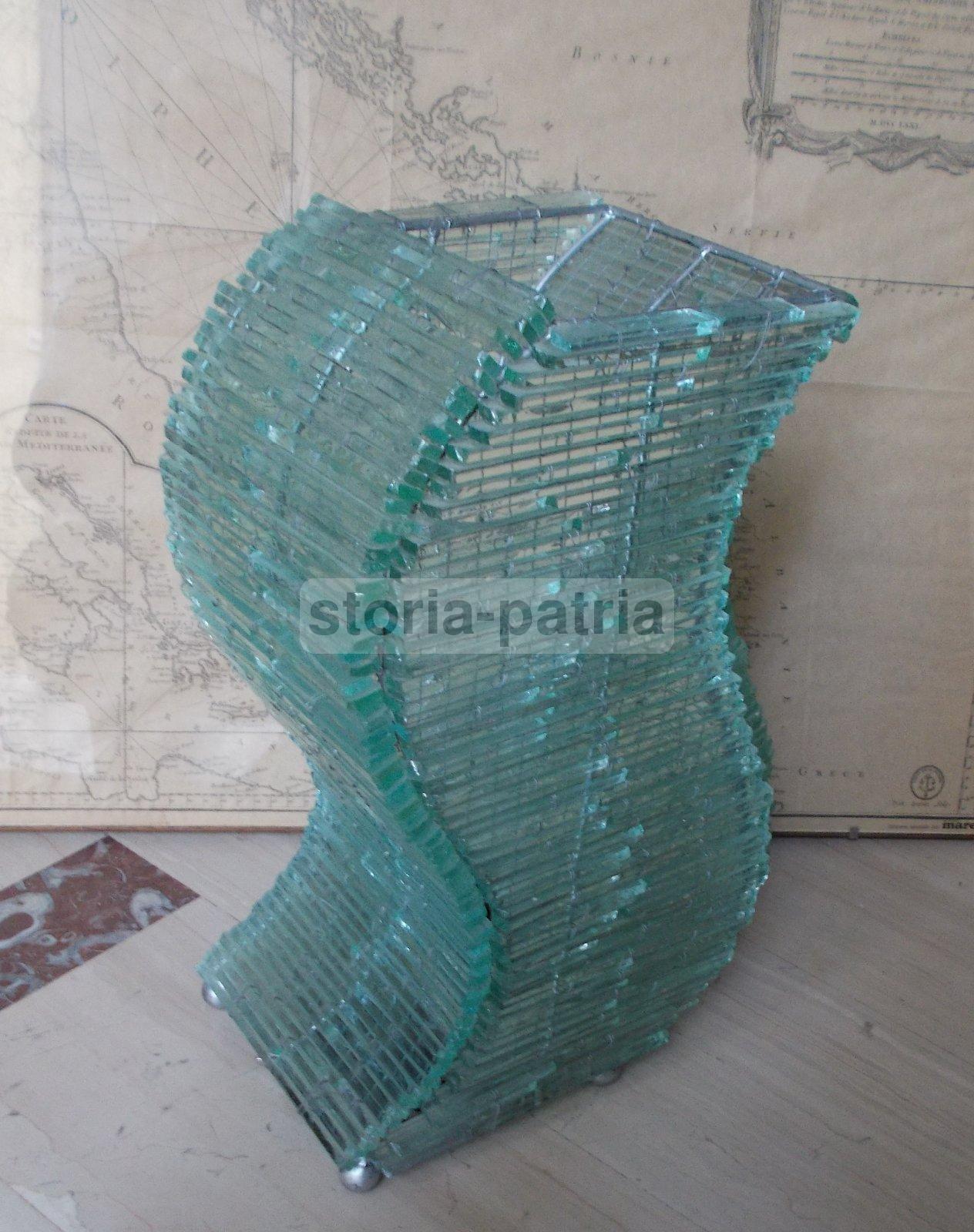 Modernariato, Design, Arti Decorative, Lampada, Inusuale Assemblaggio Di Vetri, Utile immagine 5