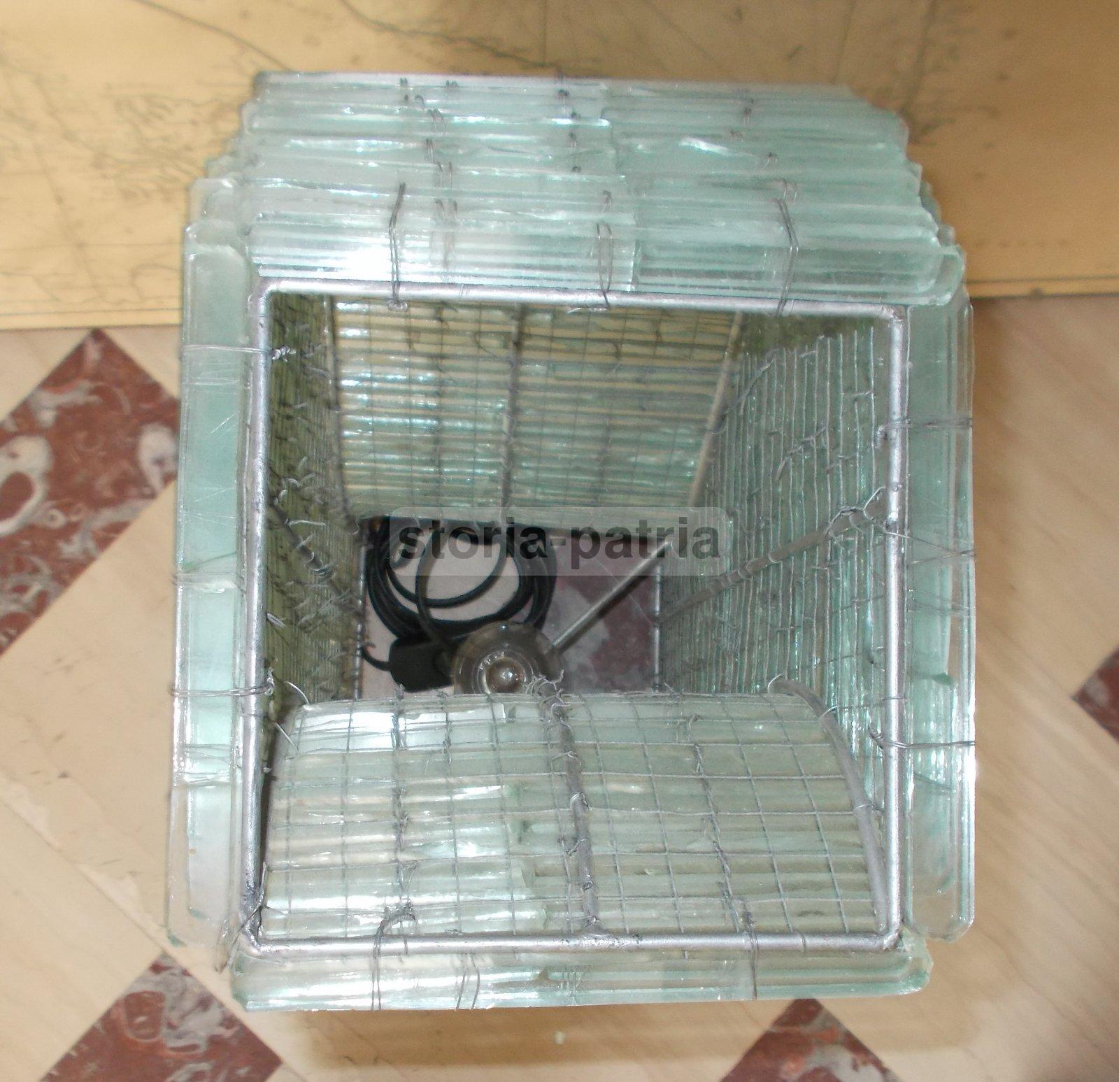 Modernariato, Design, Arti Decorative, Lampada, Inusuale Assemblaggio Di Vetri, Utile immagine 8