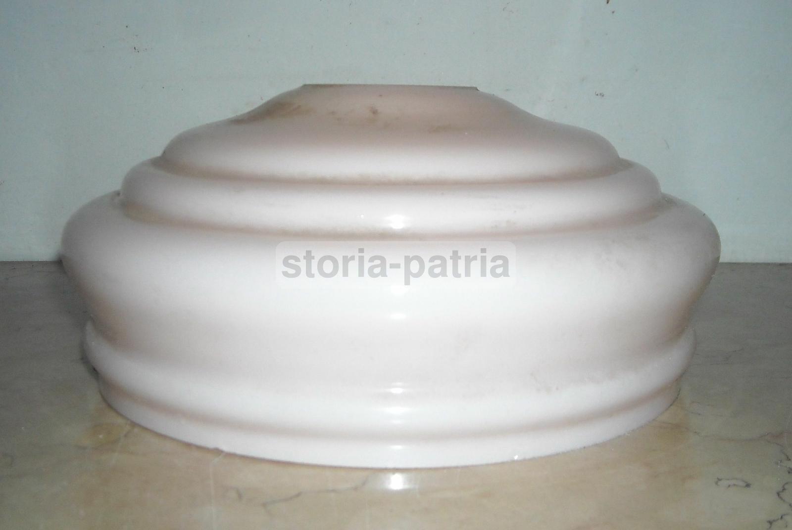 Modernariato, Design, Coppa Per Lampada, Inusuale Modellato, Vetro Rosato d'Epoca immagine 3