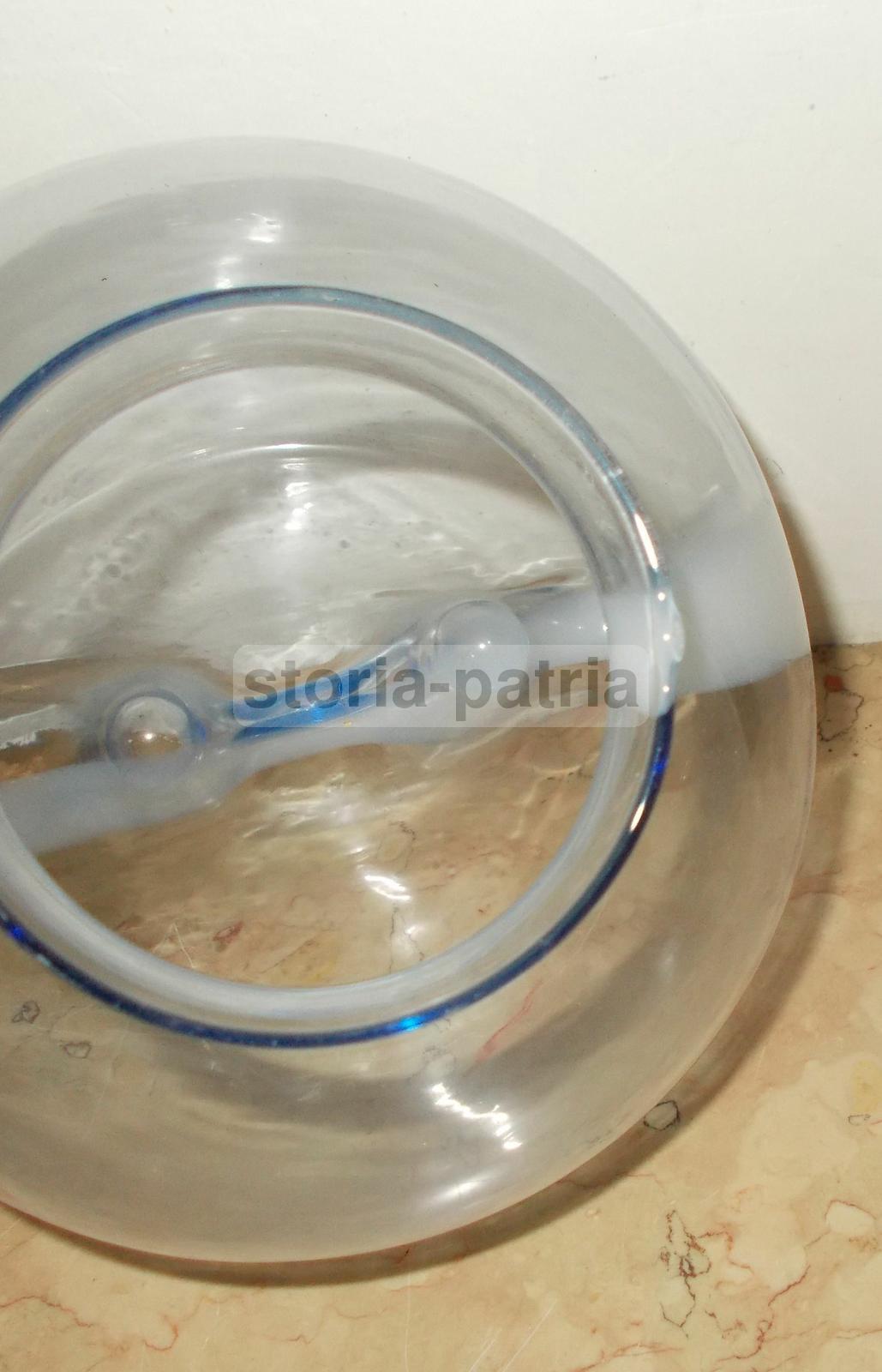 Modernariato, Design, Coppa Per Lampada, Modellata Con Introflessioni, Vetro d'Epoca immagine 4