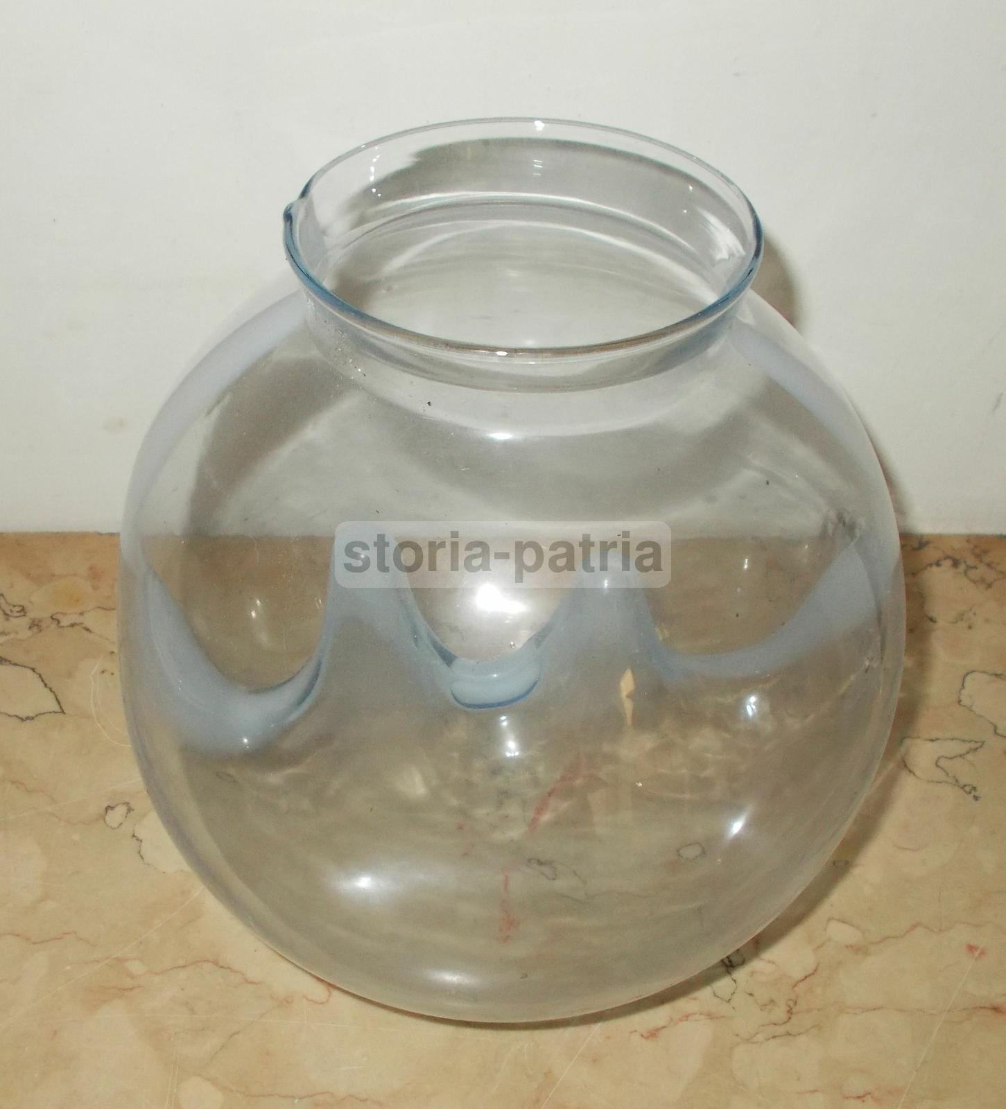 Modernariato, Design, Coppa Per Lampada, Modellata Con Introflessioni, Vetro d'Epoca immagine 6