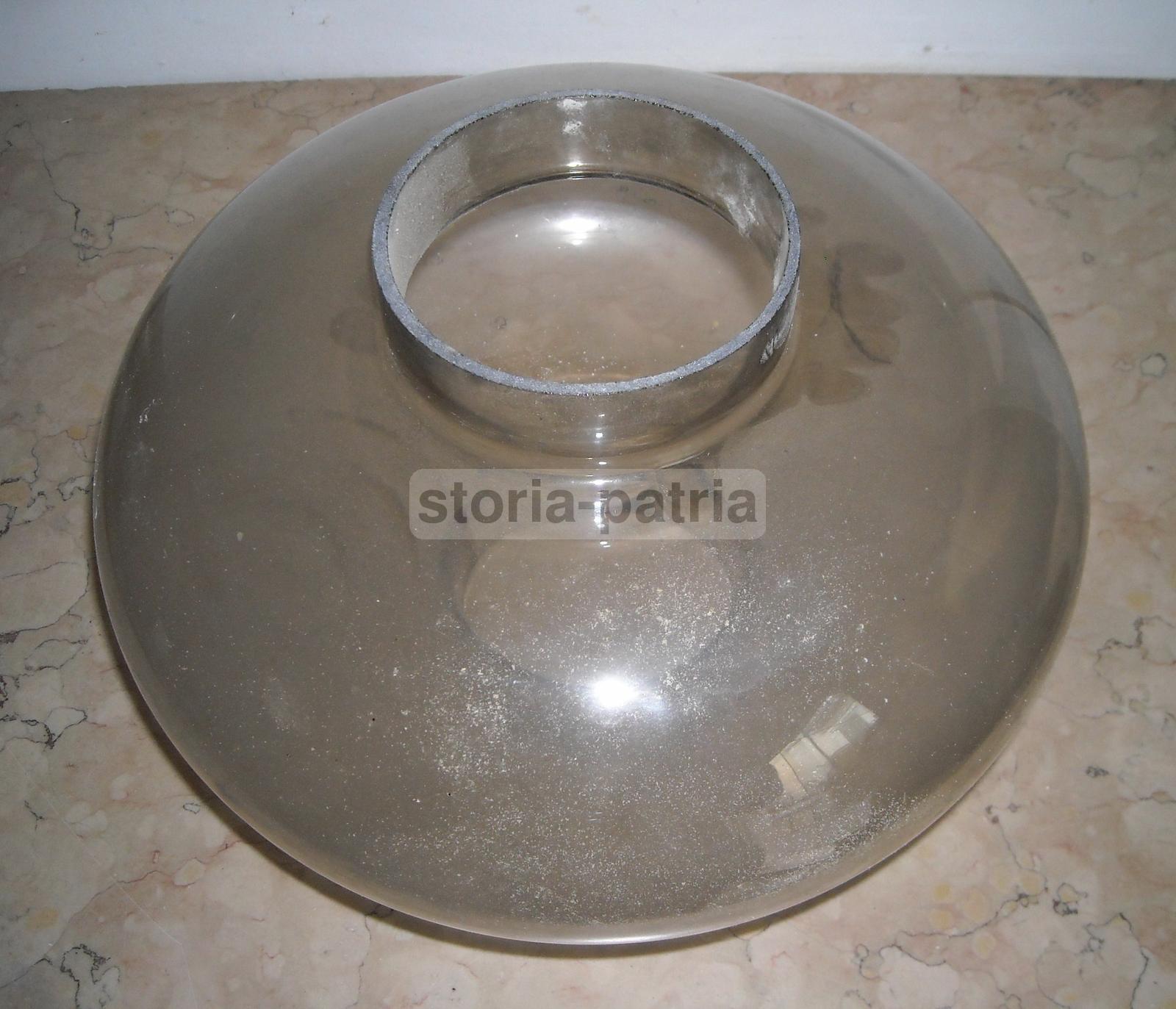 Modernariato, Design, Coppa Per Lampada O Lampadario, Grande Vetro Fumato d'Epoca immagine 2