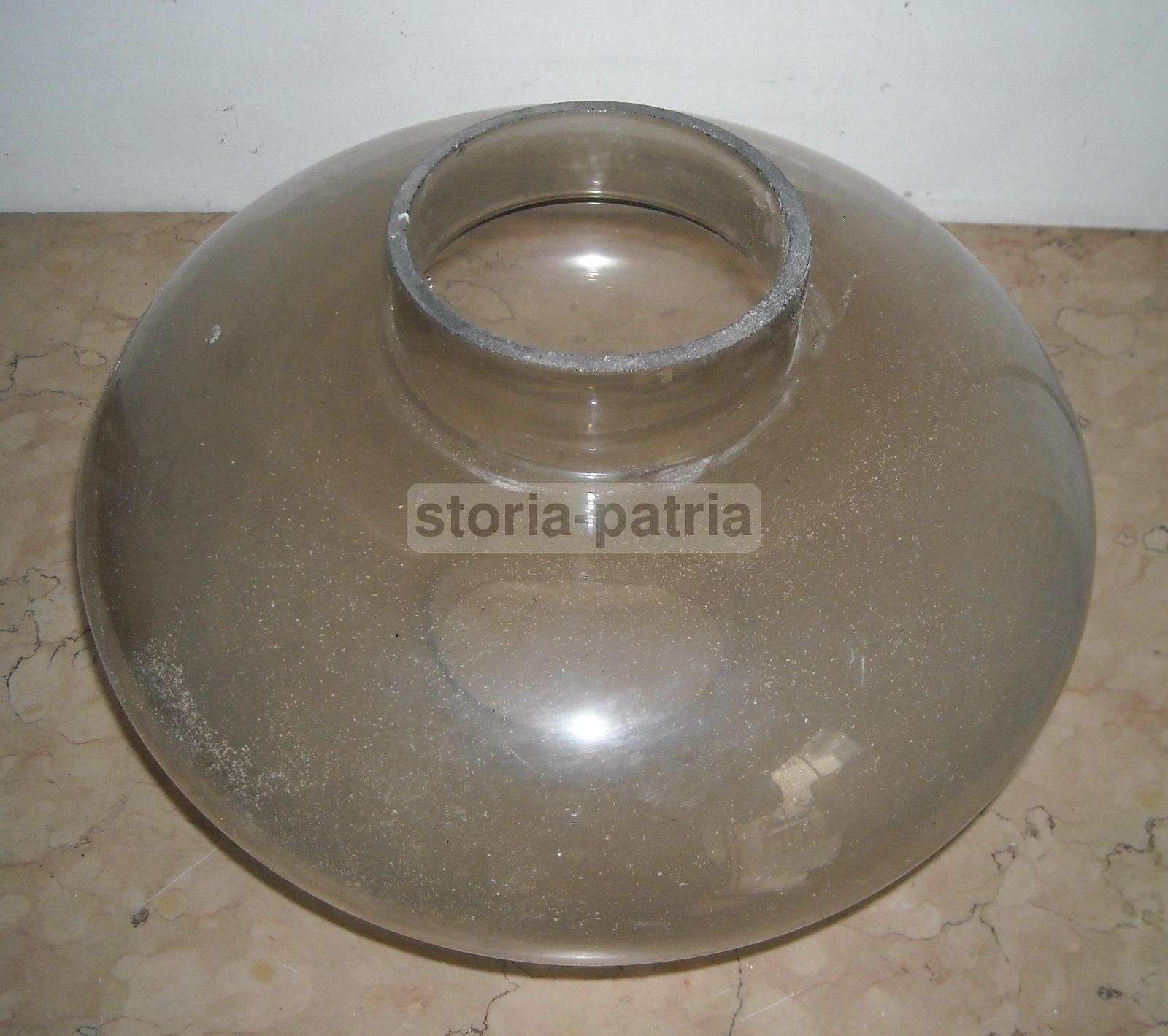 Modernariato, Design, Coppa Per Lampada O Lampadario, Grande Vetro Fumato d'Epoca immagine 4