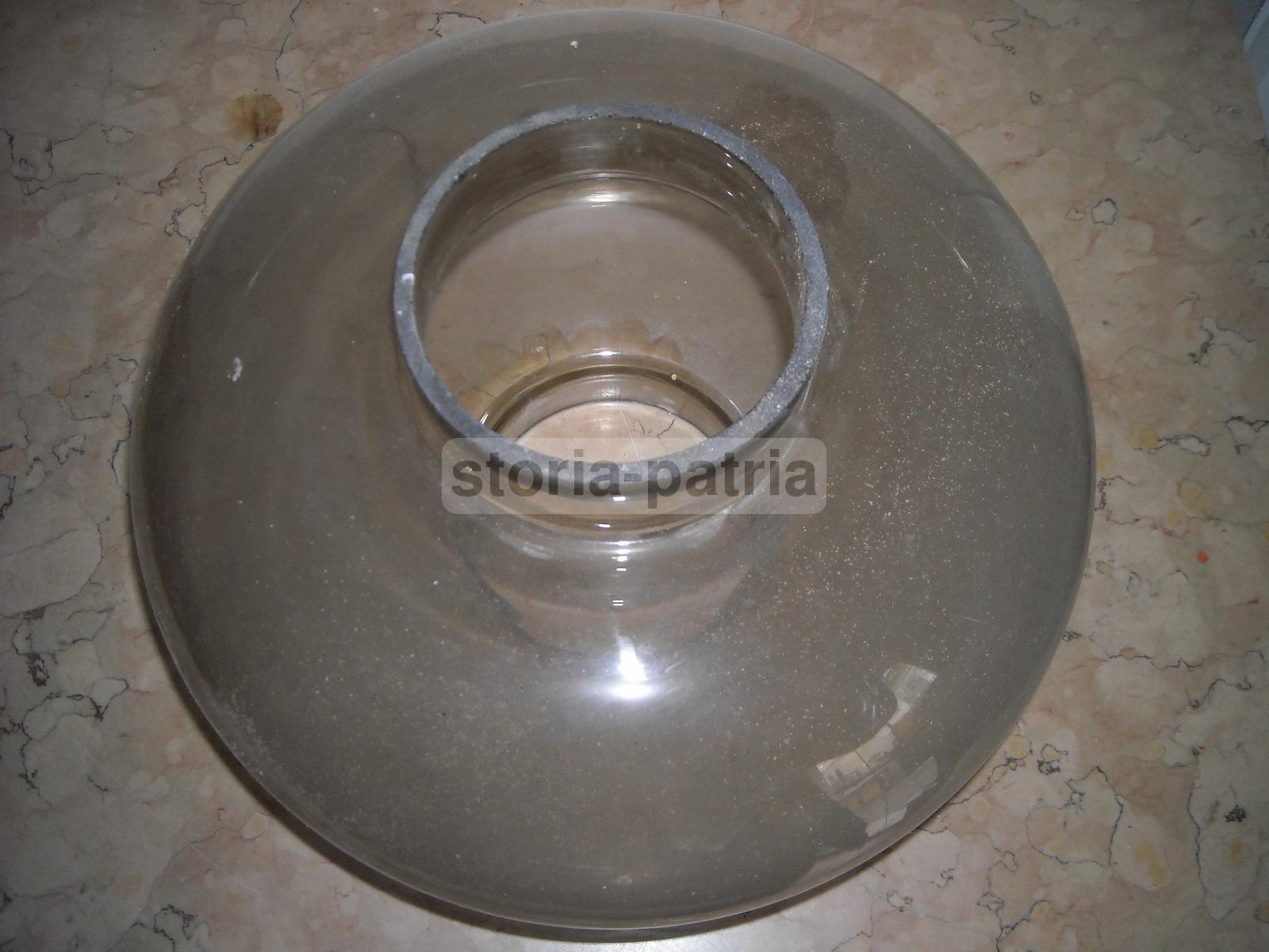 Modernariato, Design, Coppa Per Lampada O Lampadario, Grande Vetro Fumato d'Epoca immagine 5