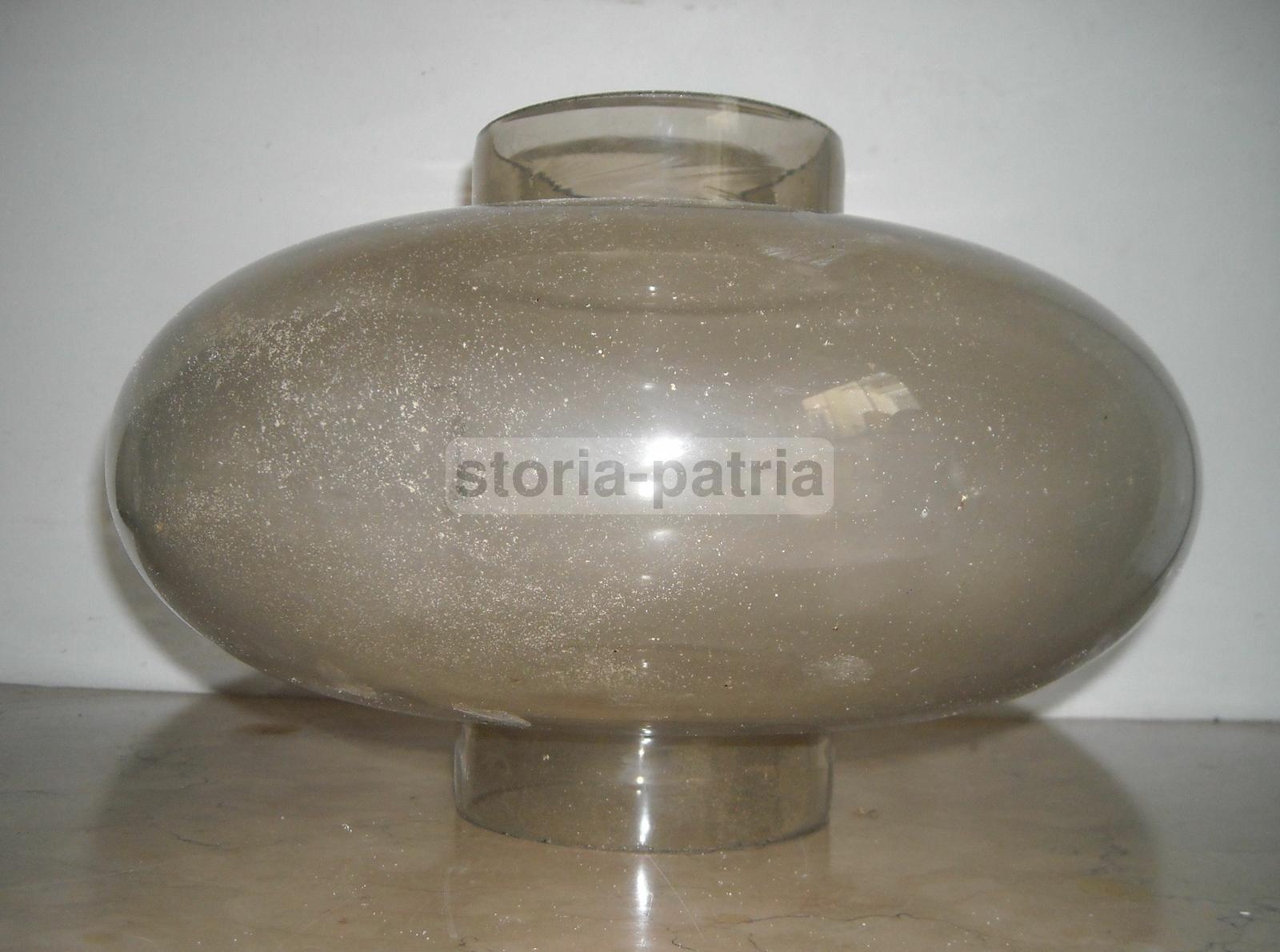 Modernariato, Design, Coppa Per Lampada O Lampadario, Grande Vetro Fumato d'Epoca immagine 6