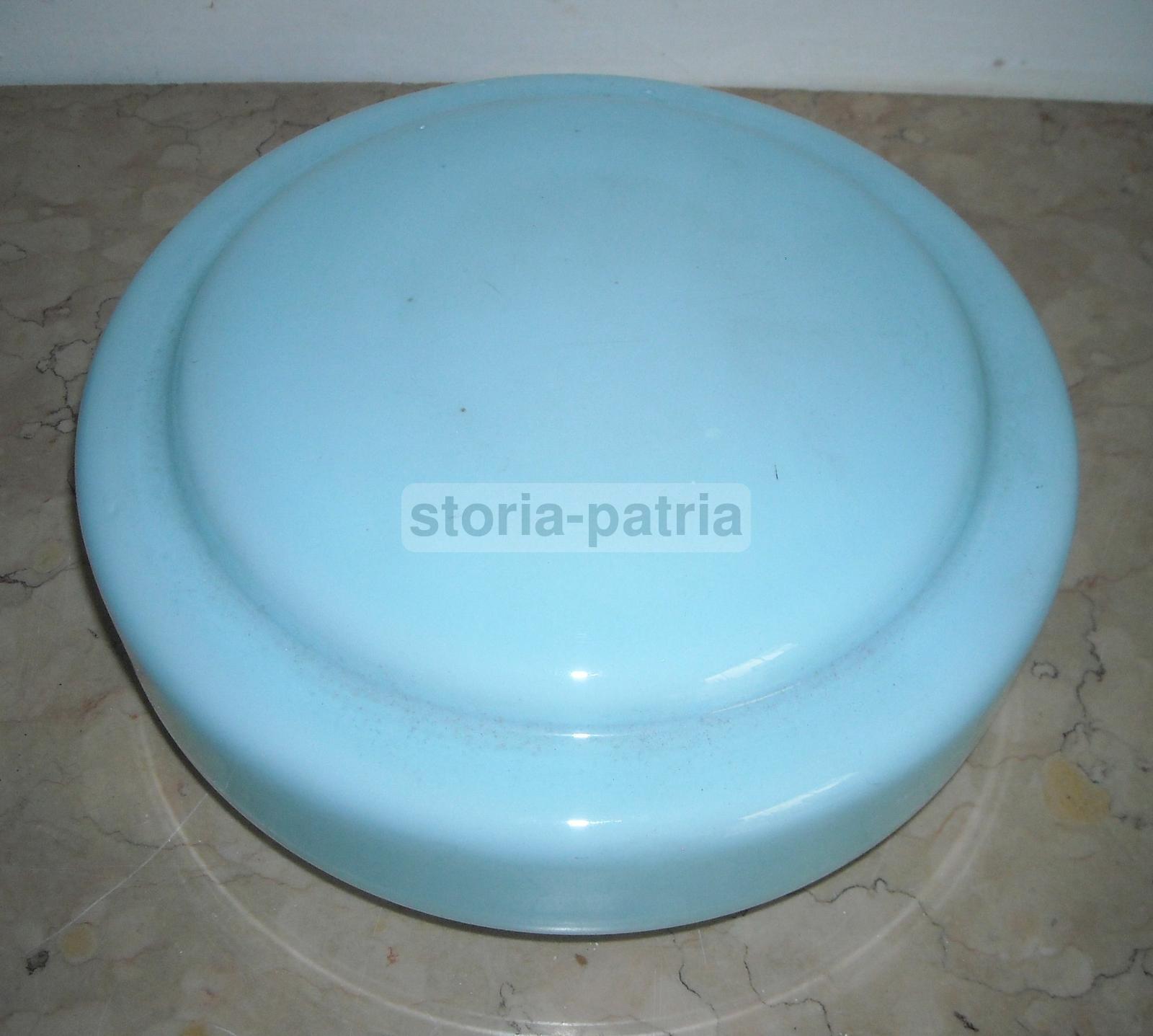 Modernariato, Design, Coppa Per Lampada, Piacevole Vetro Celeste, d'Epoca, Utilissima immagine 3