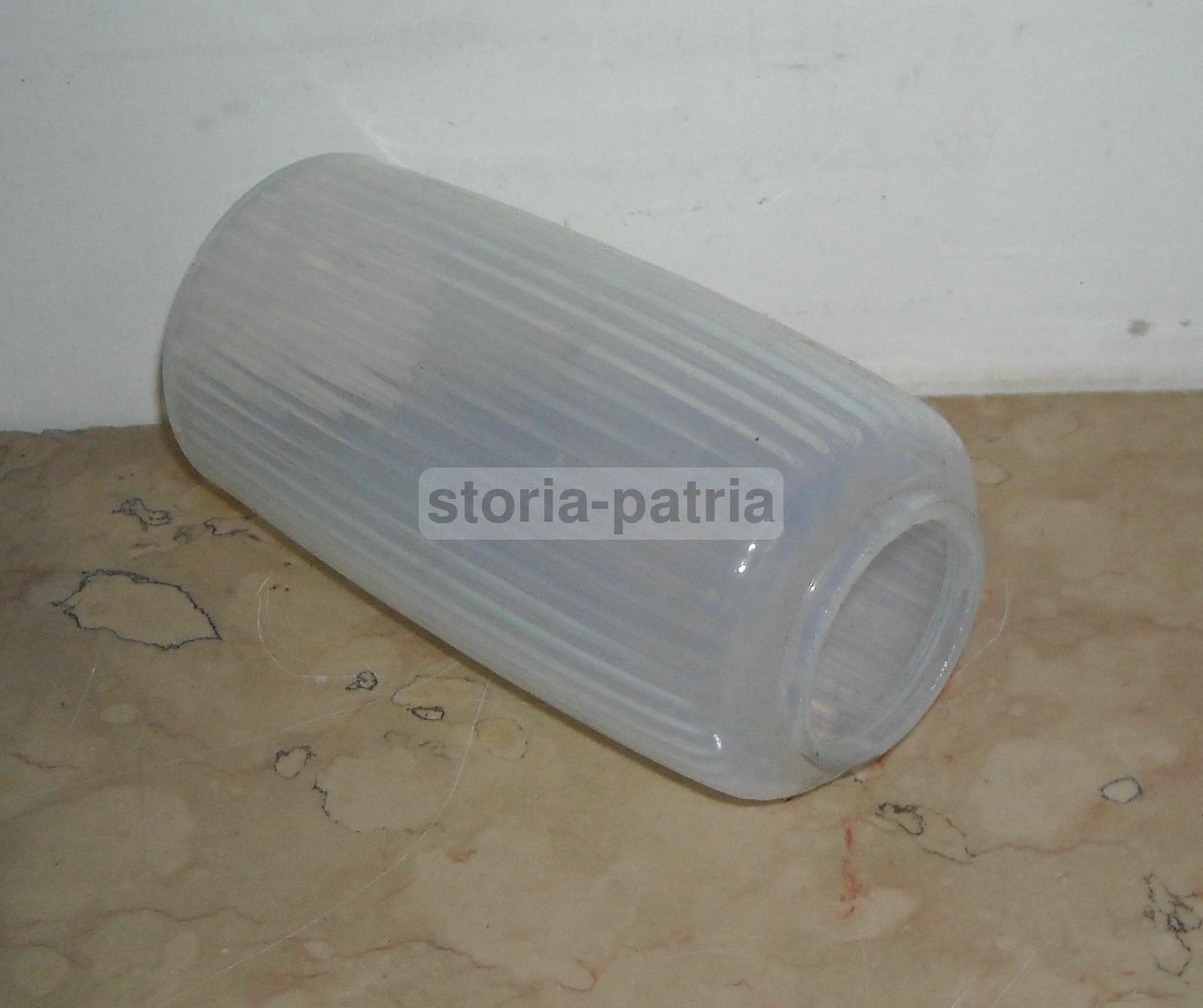 Modernariato, Design, Coppa Per Lampada, Vetro d'Epoca, Bella Colorazione Cilestrina immagine 2
