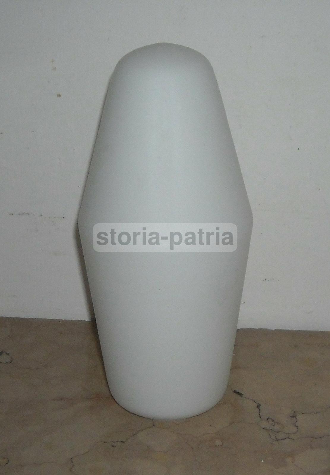 Modernariato, Design, Coppa Per Lampada, Vetro d'Epoca, Utile, Opalescente, Bianca immagine 5