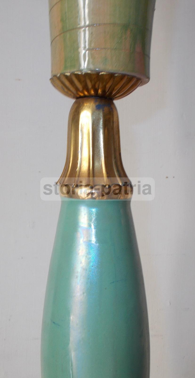 Modernariato, Design, Decorativa Lampada d'Epoca, Piantana Anni 50, Decori Floreali immagine 7