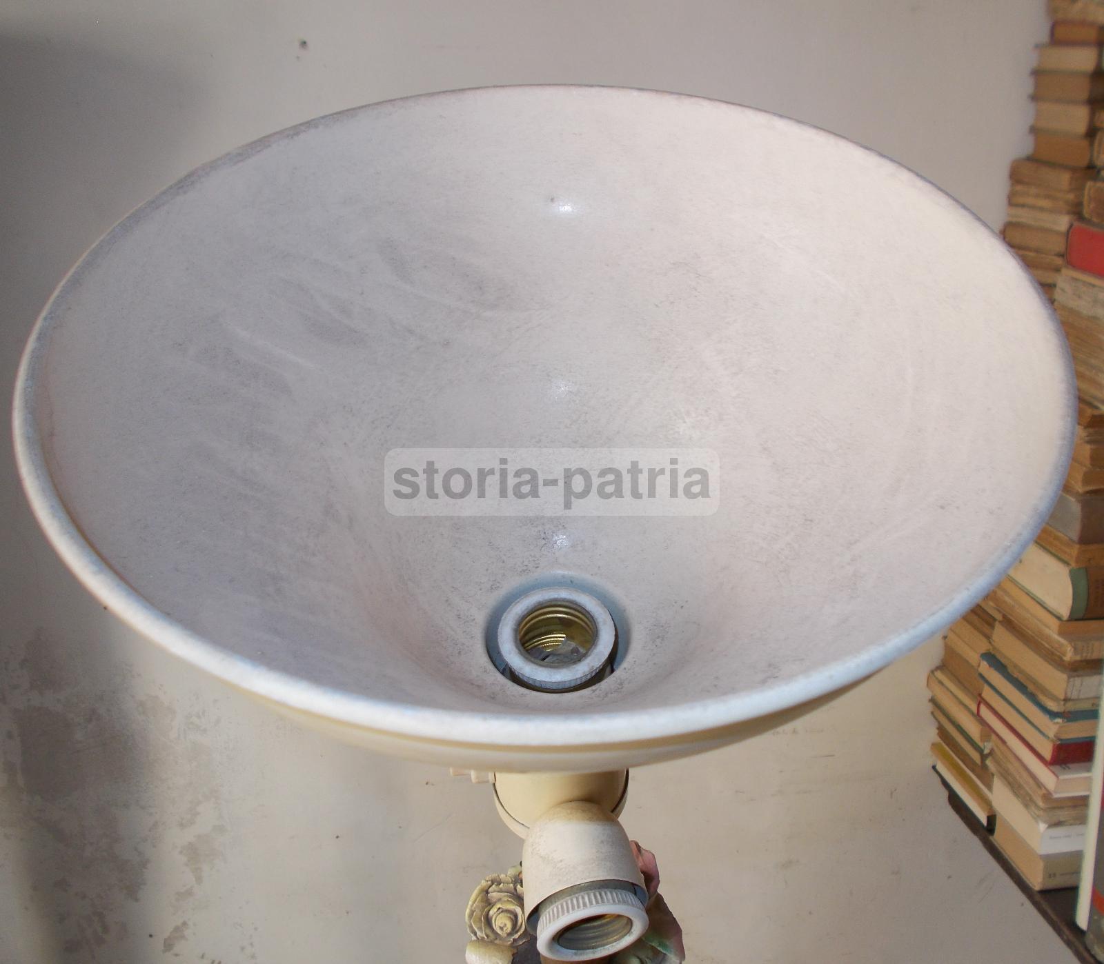 Modernariato, Design, Decorativa Lampada d'Epoca, Piantana Anni 50, Decori Floreali immagine 8