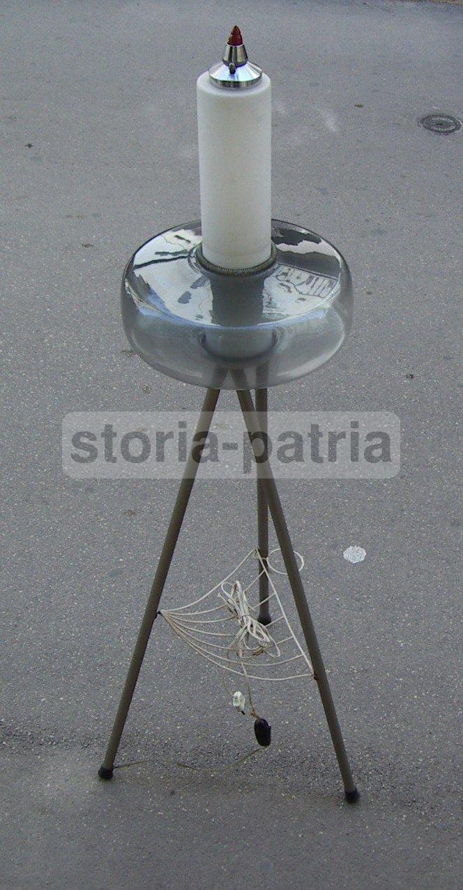 Modernariato, Design, Decorativa Lampada d'Epoca, Piantana E Portariviste, Inusuale immagine 1