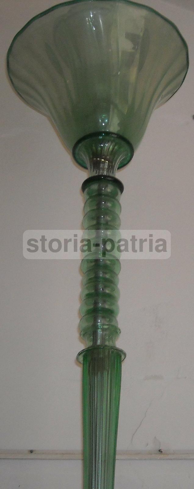 Modernariato, Design, Decorativa Lampada d'Epoca, Piantana In Vetro, Murano, Art Deco immagine 1