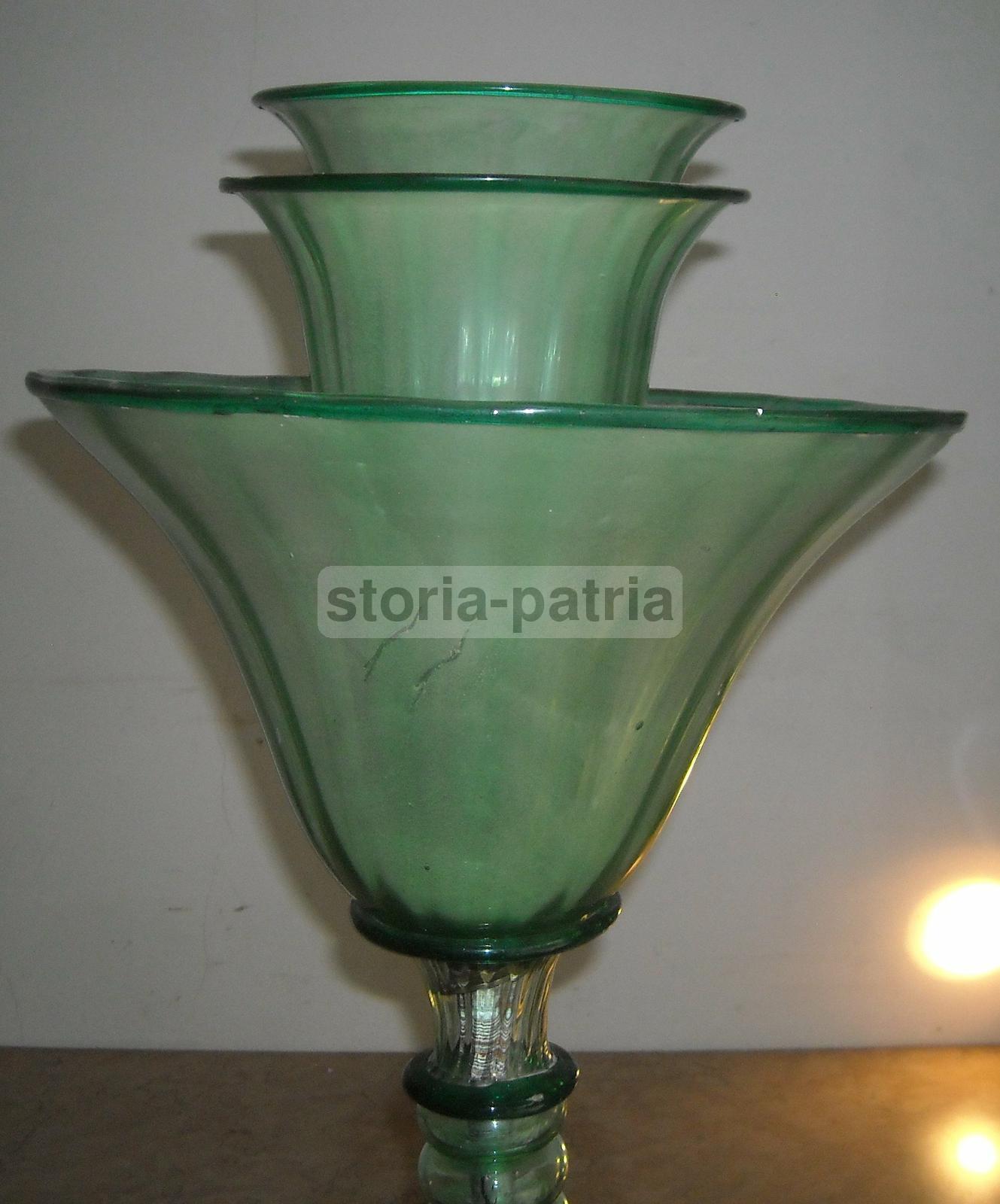 Modernariato, Design, Decorativa Lampada d'Epoca, Piantana In Vetro, Murano, Art Deco immagine 4