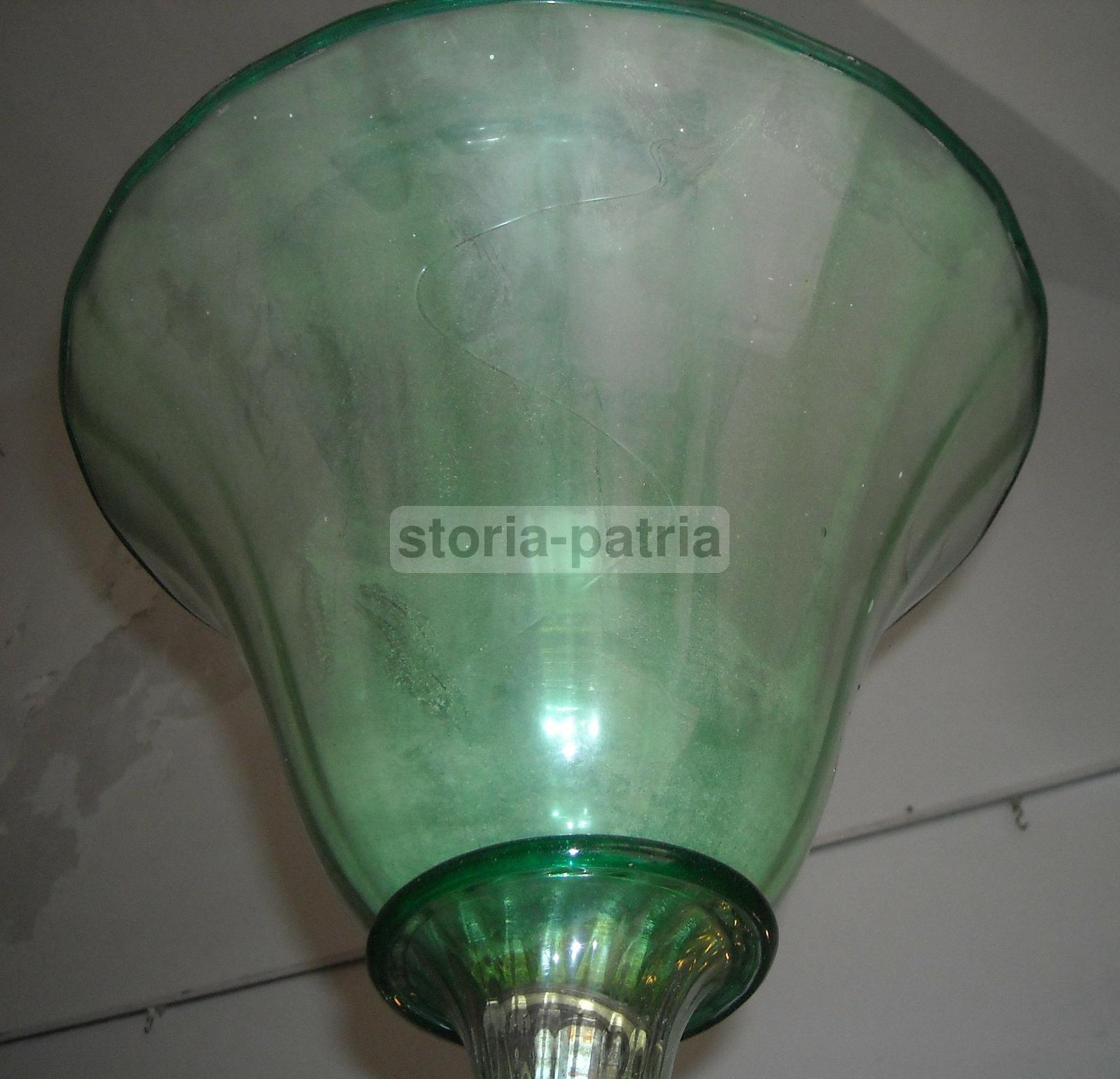 Modernariato, Design, Decorativa Lampada d'Epoca, Piantana In Vetro, Murano, Art Deco immagine 9