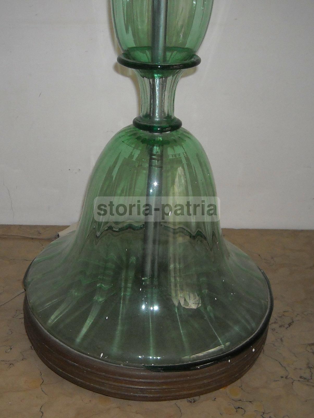 Modernariato, Design, Decorativa Lampada d'Epoca, Piantana In Vetro, Murano, Art Deco immagine 16