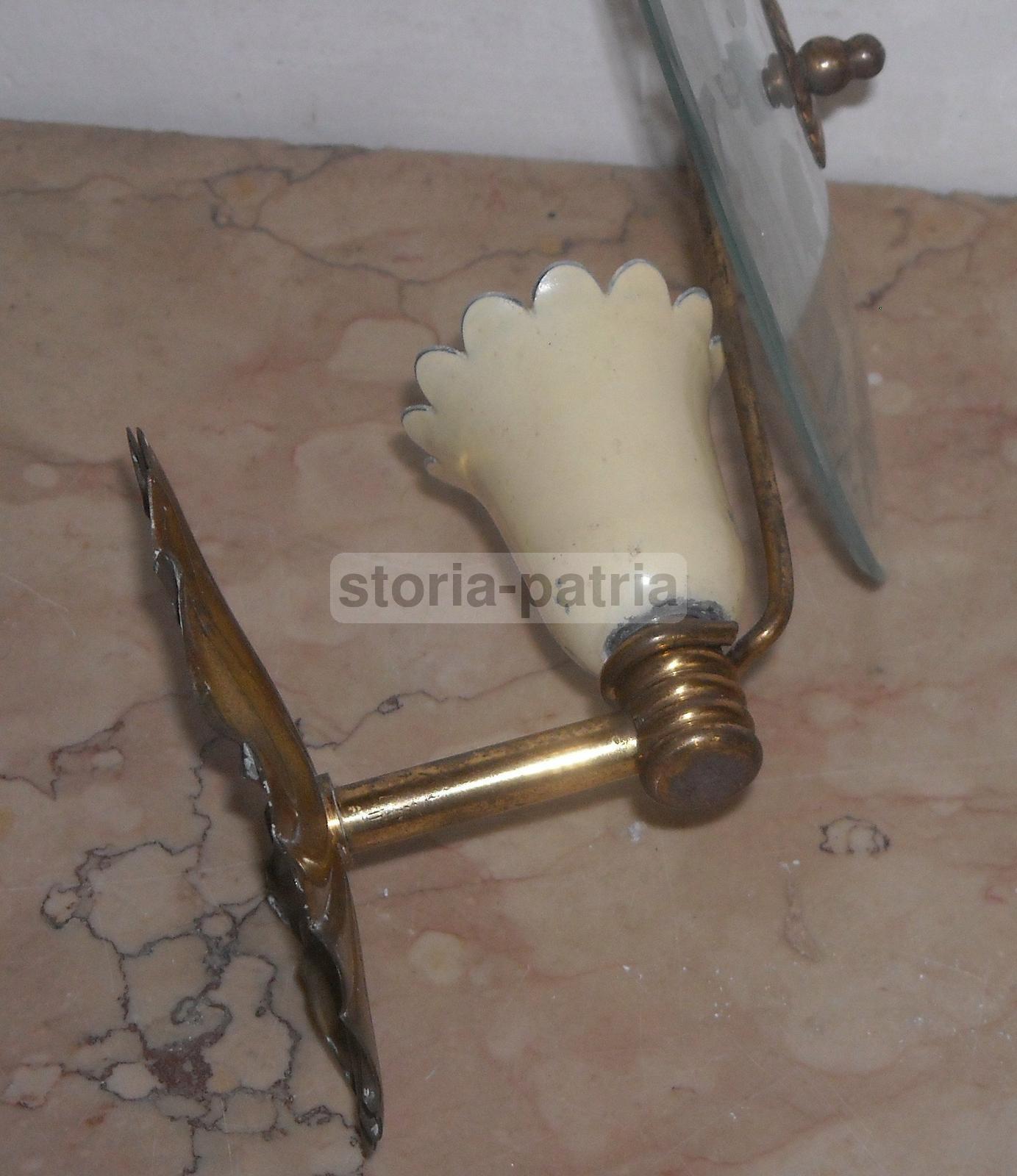 Modernariato, Design, Graziosa E Decorativa Applique, Con Vetro Inciso, d'Epoca immagine 6