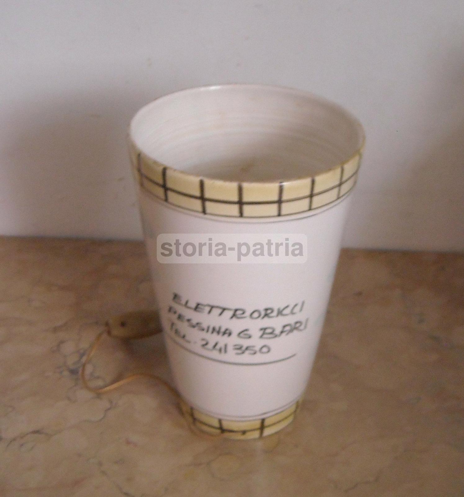 Modernariato, Design, Inusuale Artistica Lampada, Ceramica Pubblicitaria, Bari, 900 immagine 1