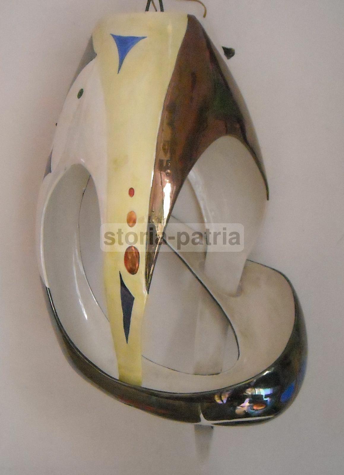 Modernariato, Design, Inusuale Artistico Lampadario, Marostica, Alcyone, Ceramica immagine 7