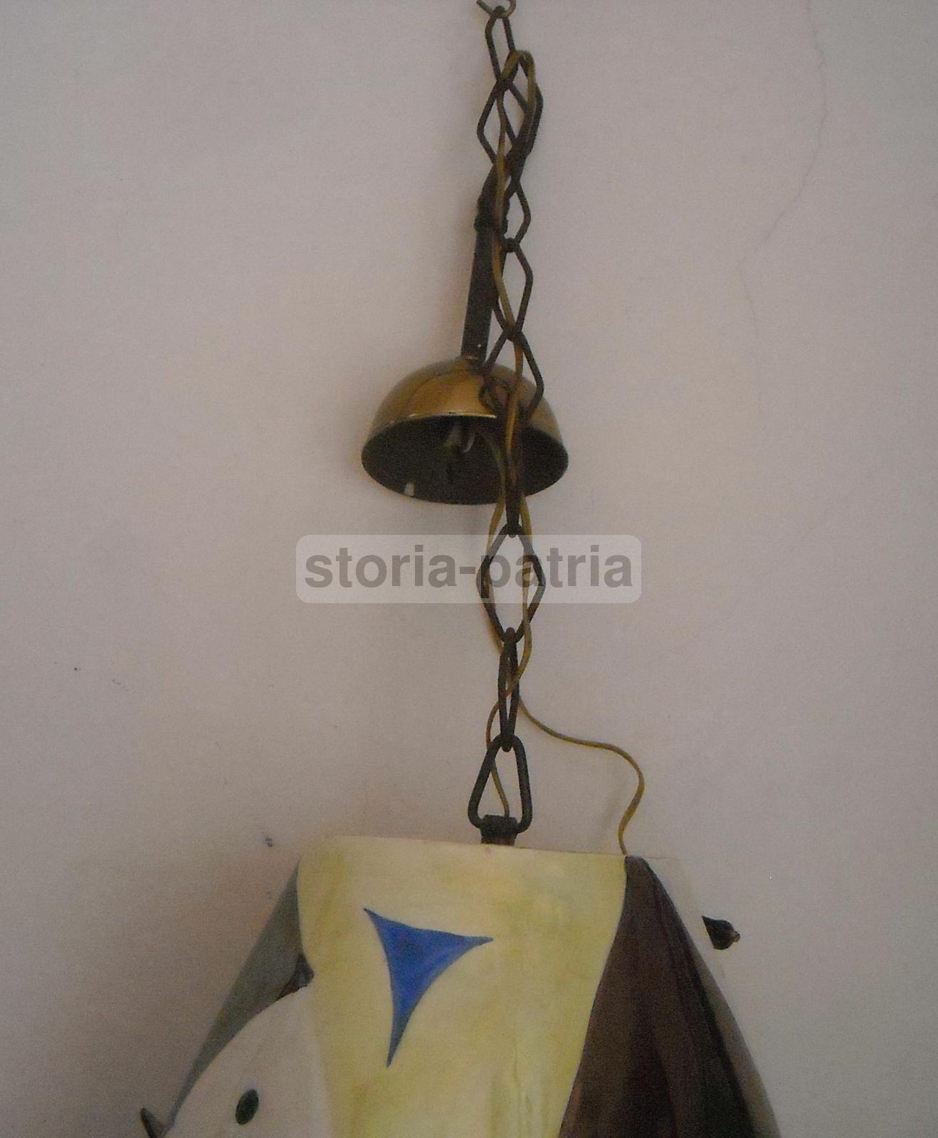 Modernariato, Design, Inusuale Artistico Lampadario, Marostica, Alcyone, Ceramica immagine 8