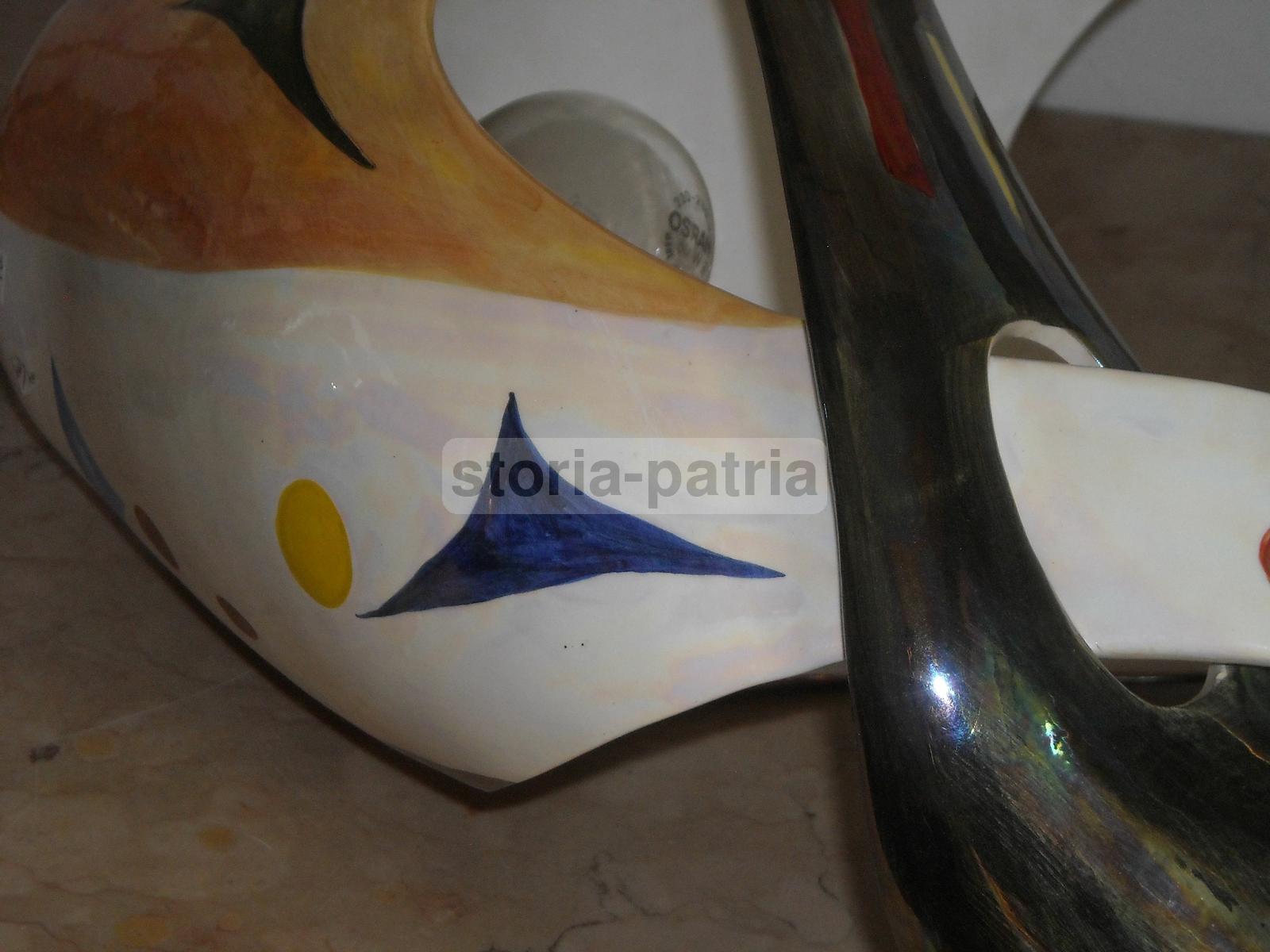 Modernariato, Design, Inusuale Artistico Lampadario, Marostica, Alcyone, Ceramica immagine 10