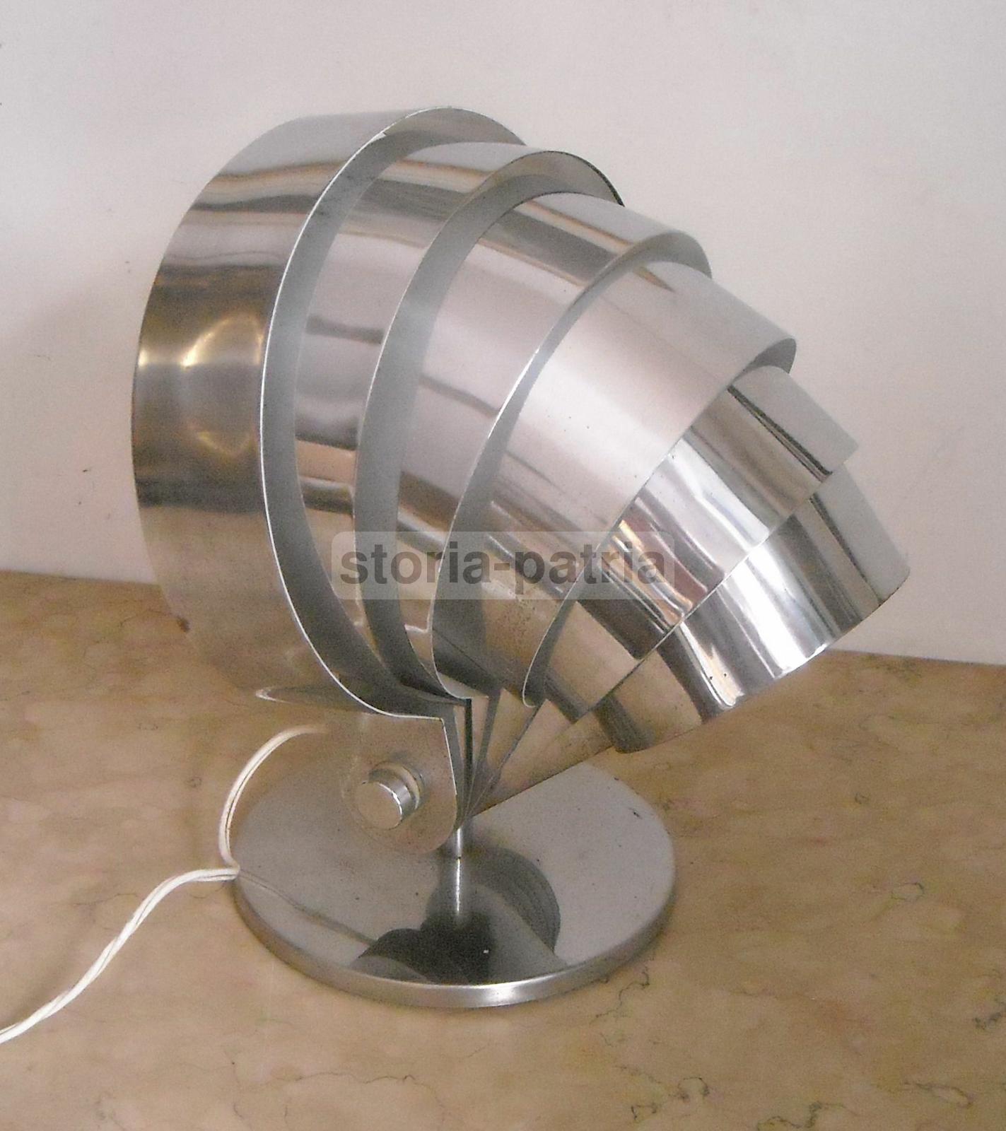 Modernariato, Design, Inusuale Suggestiva Lampada Da Tavolo, Lamelle Orientabili immagine 1