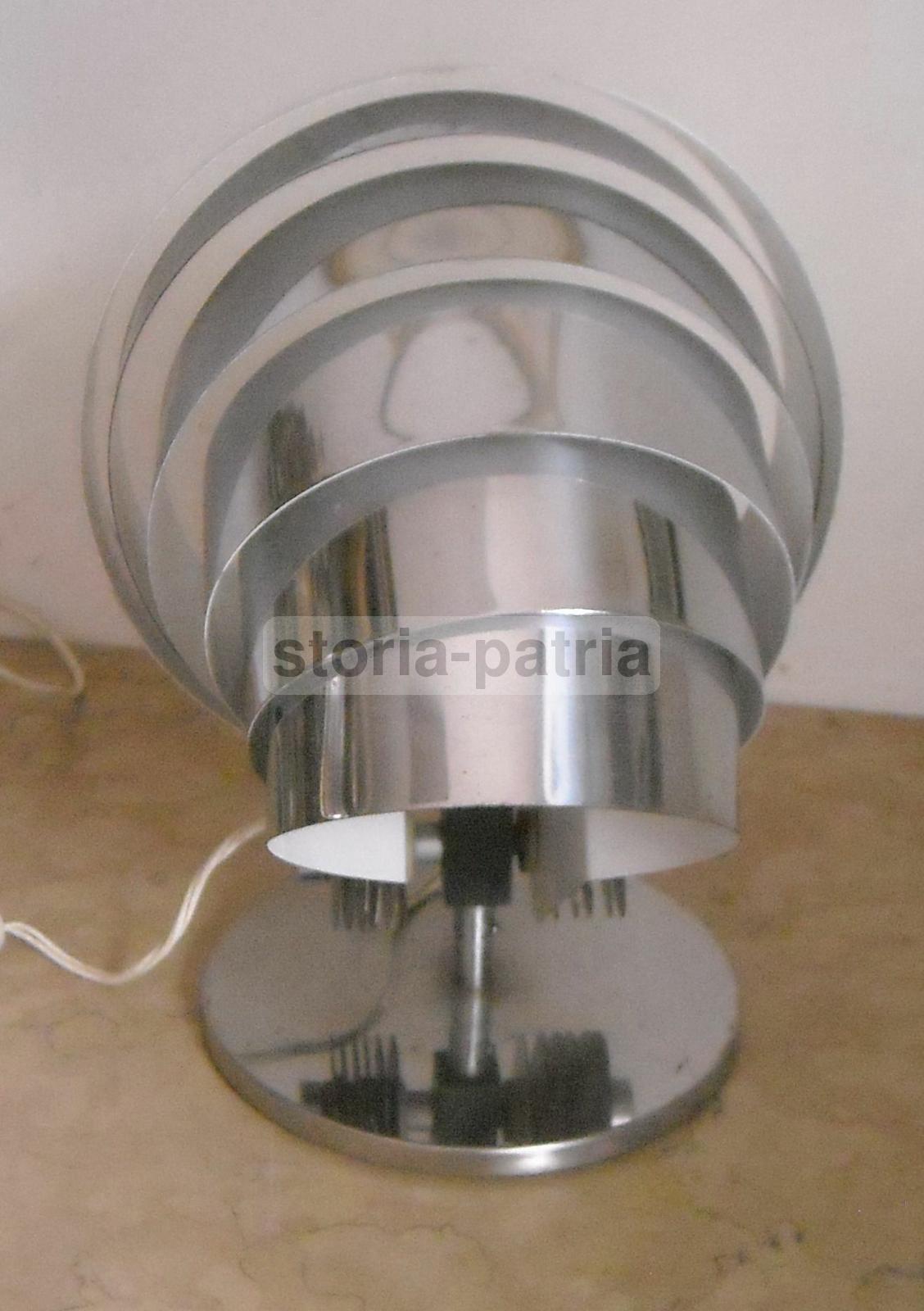 Modernariato, Design, Inusuale Suggestiva Lampada Da Tavolo, Lamelle Orientabili immagine 3