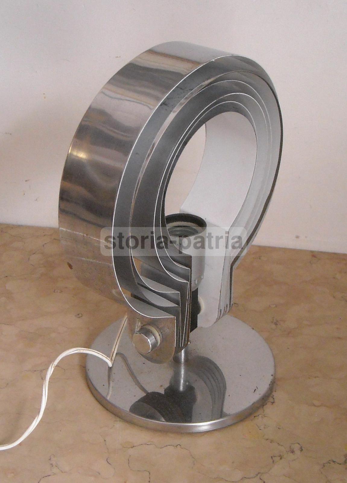 Modernariato, Design, Inusuale Suggestiva Lampada Da Tavolo, Lamelle Orientabili immagine 6