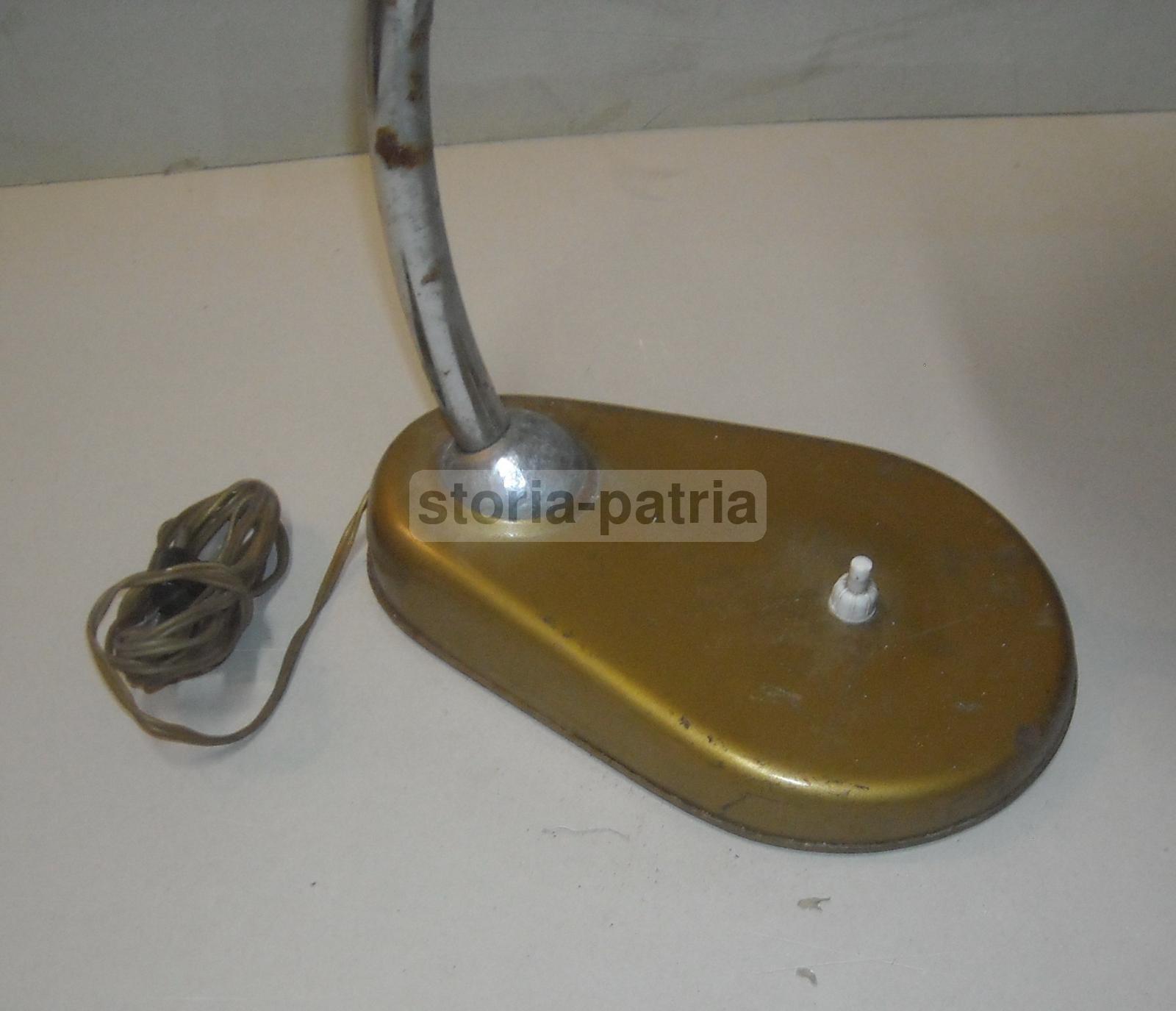 Modernariato, Design, Lampada Da Scrivania, Orientabile, In Metallo Laccato Cromato immagine 5