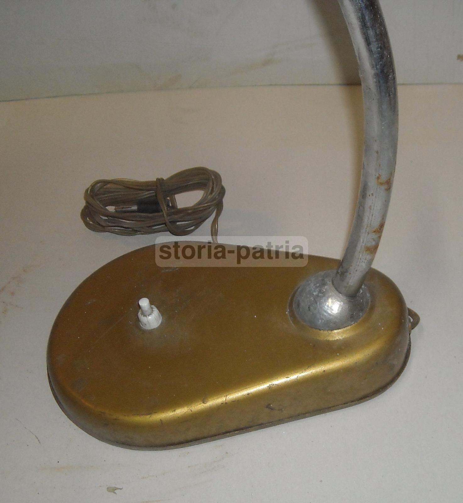 Modernariato, Design, Lampada Da Scrivania, Orientabile, In Metallo Laccato Cromato immagine 9