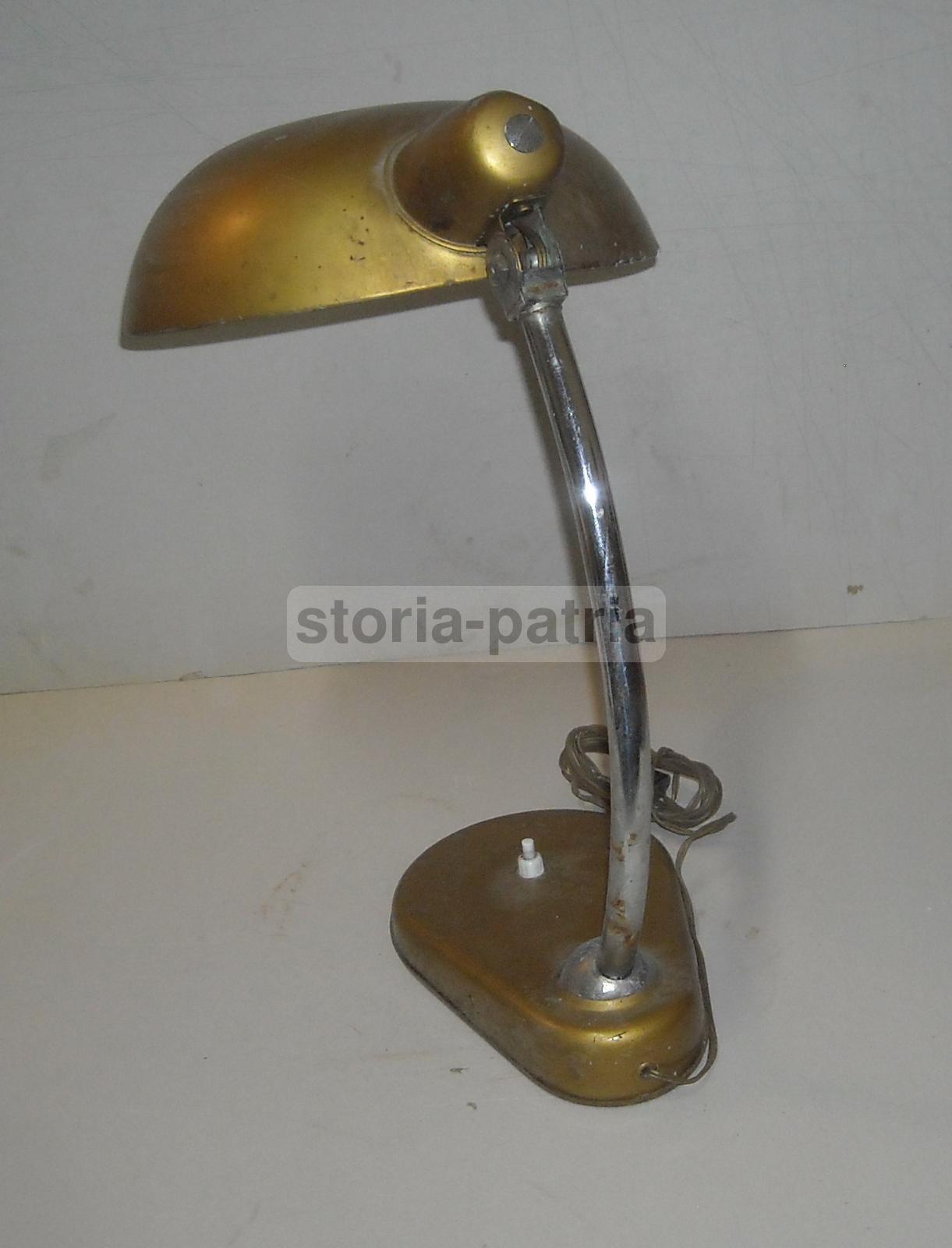 Modernariato, Design, Lampada Da Scrivania, Orientabile, In Metallo Laccato Cromato immagine 10