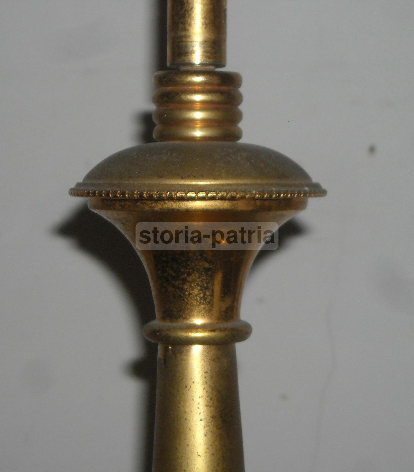 Modernariato, Design, Lampadario d'Epoca, Metallo Dorato, Ottime Utili Dimensioni immagine 7
