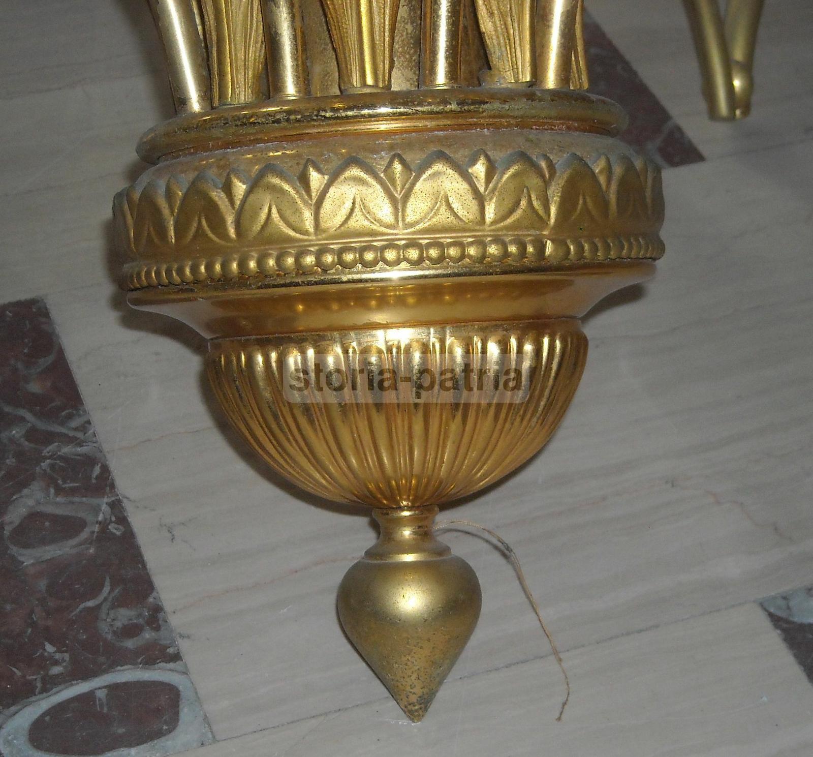 Modernariato, Design, Lampadario d'Epoca, Metallo Dorato, Ottime Utili Dimensioni immagine 8