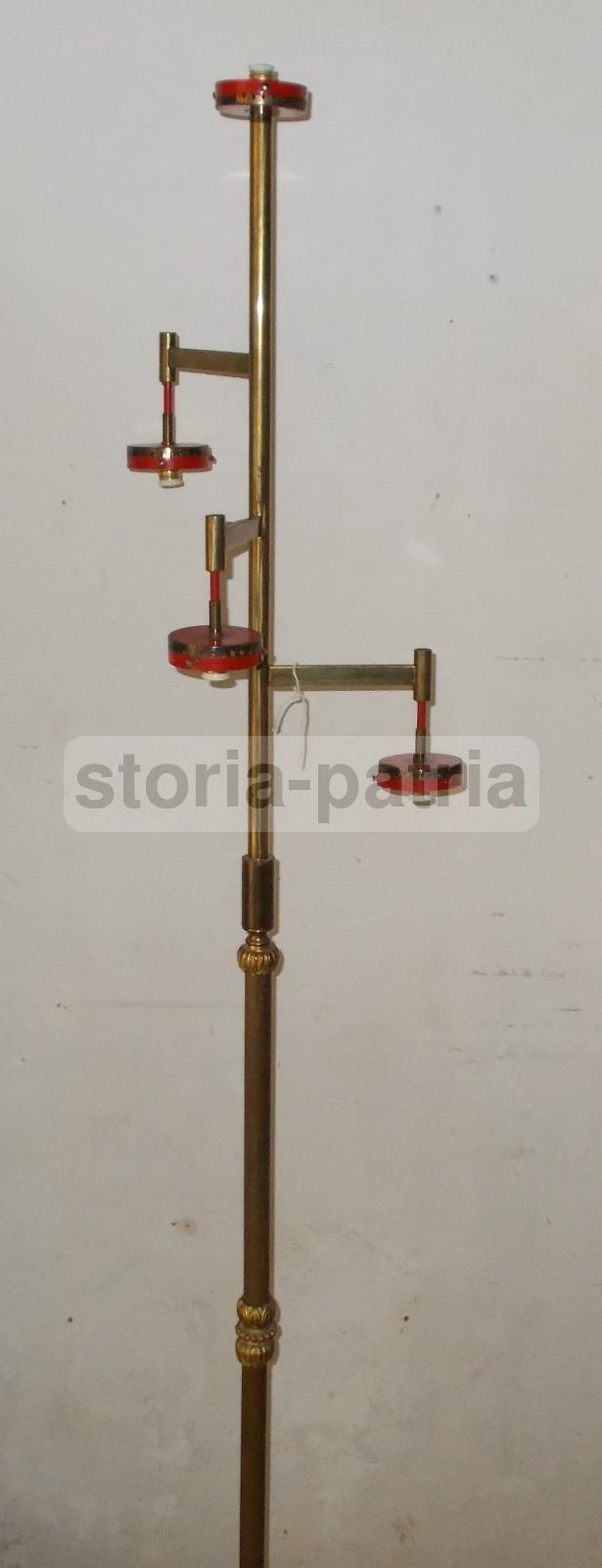 Modernariato, Design, Stilizzata Decorativa Lampada Piantana, Decorativa, Con Vetri immagine 2